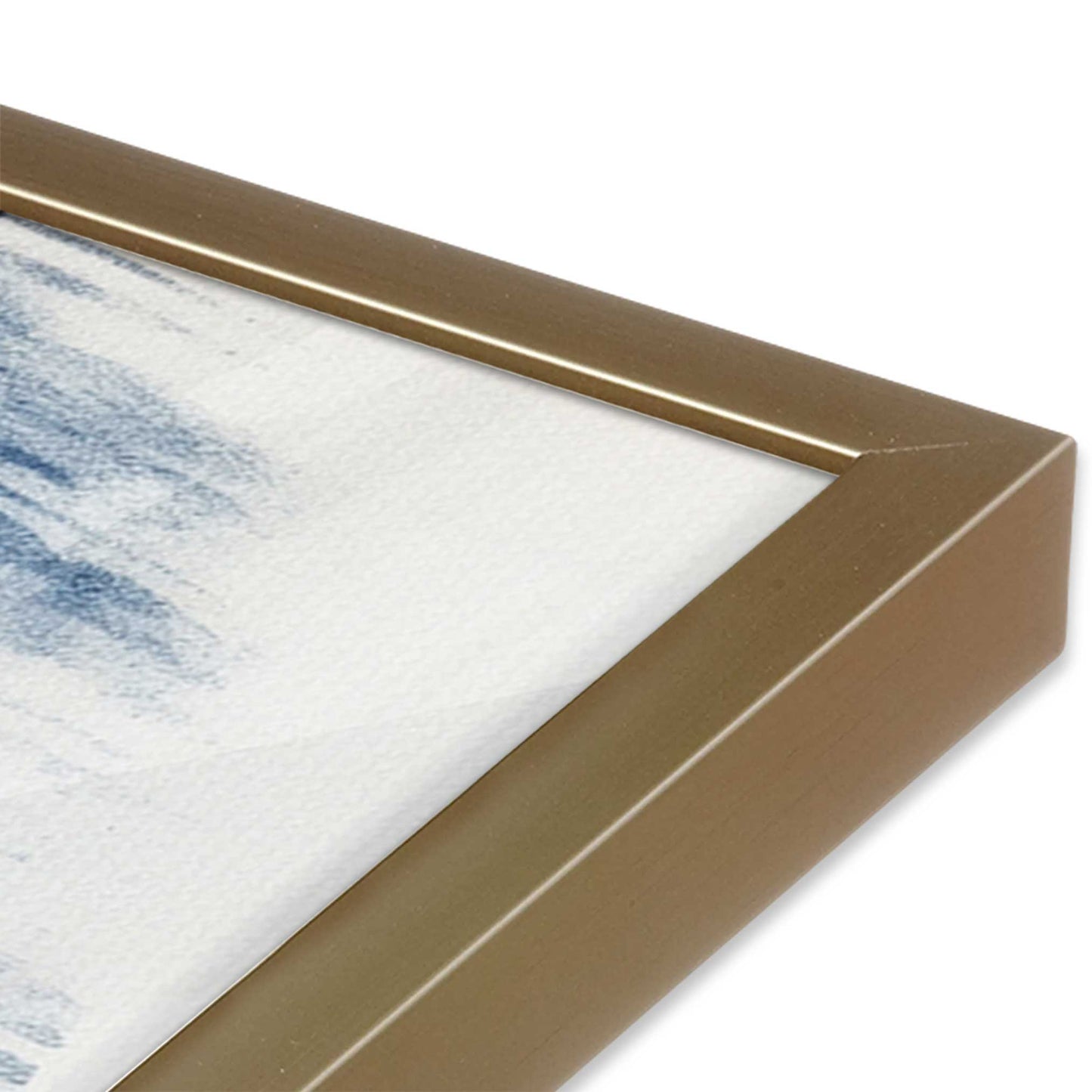 [Color:Brushed Gold], Picture of art in a Brushed Gold frame at an angle