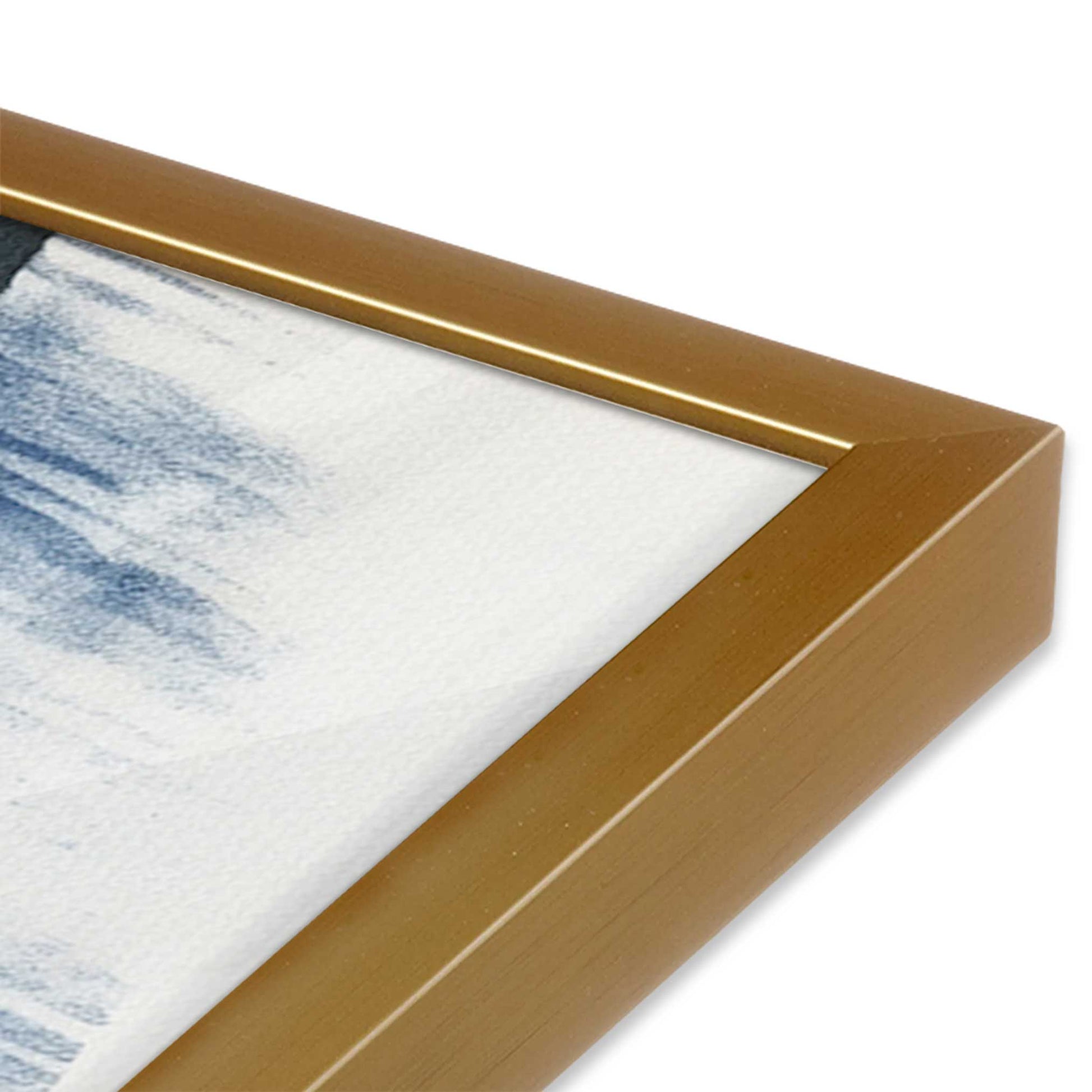 [Color:Polished Gold], Picture of art in a Polished Gold frame at an angle