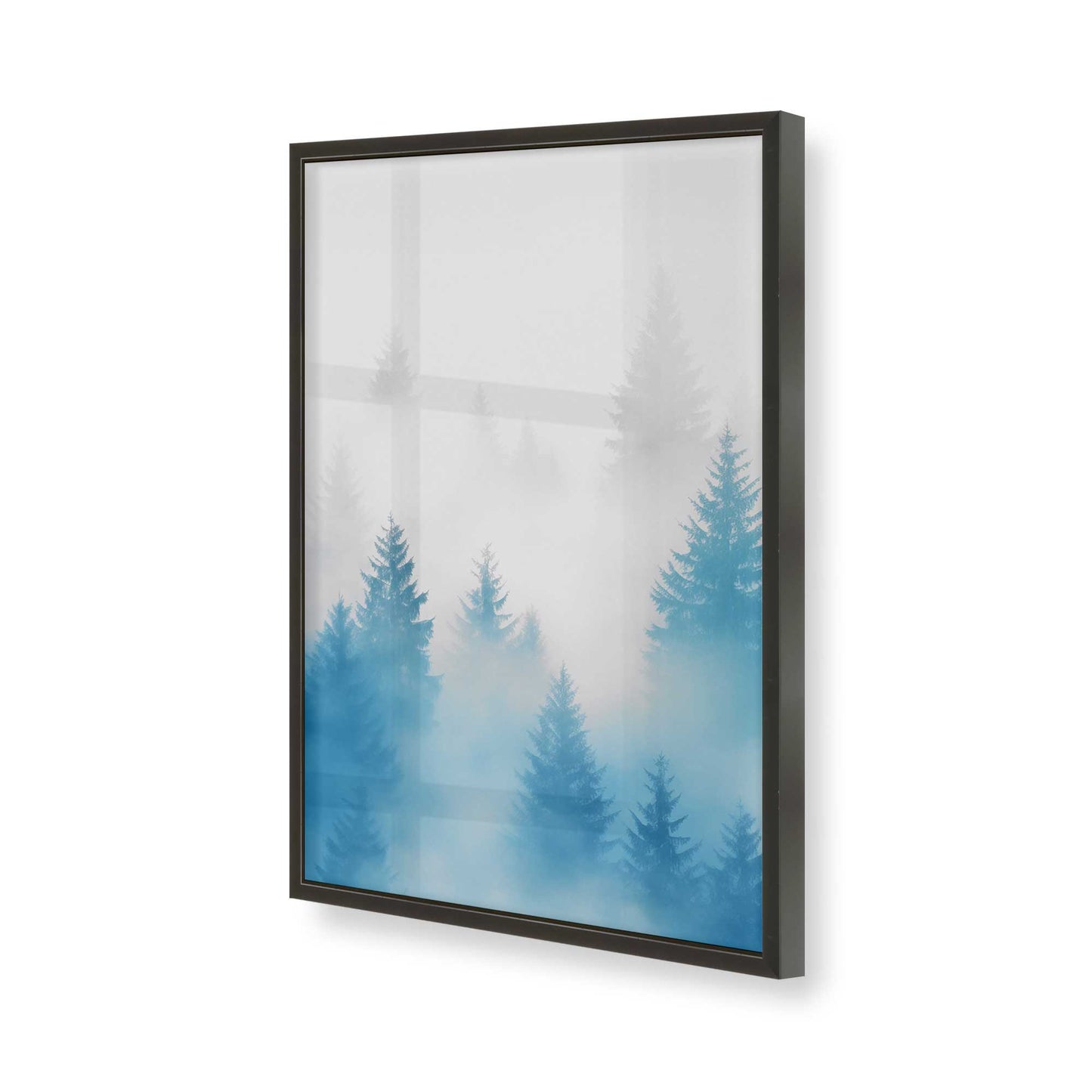 [Color:Satin Black], Picture of art in a Satin Black frame of the corner