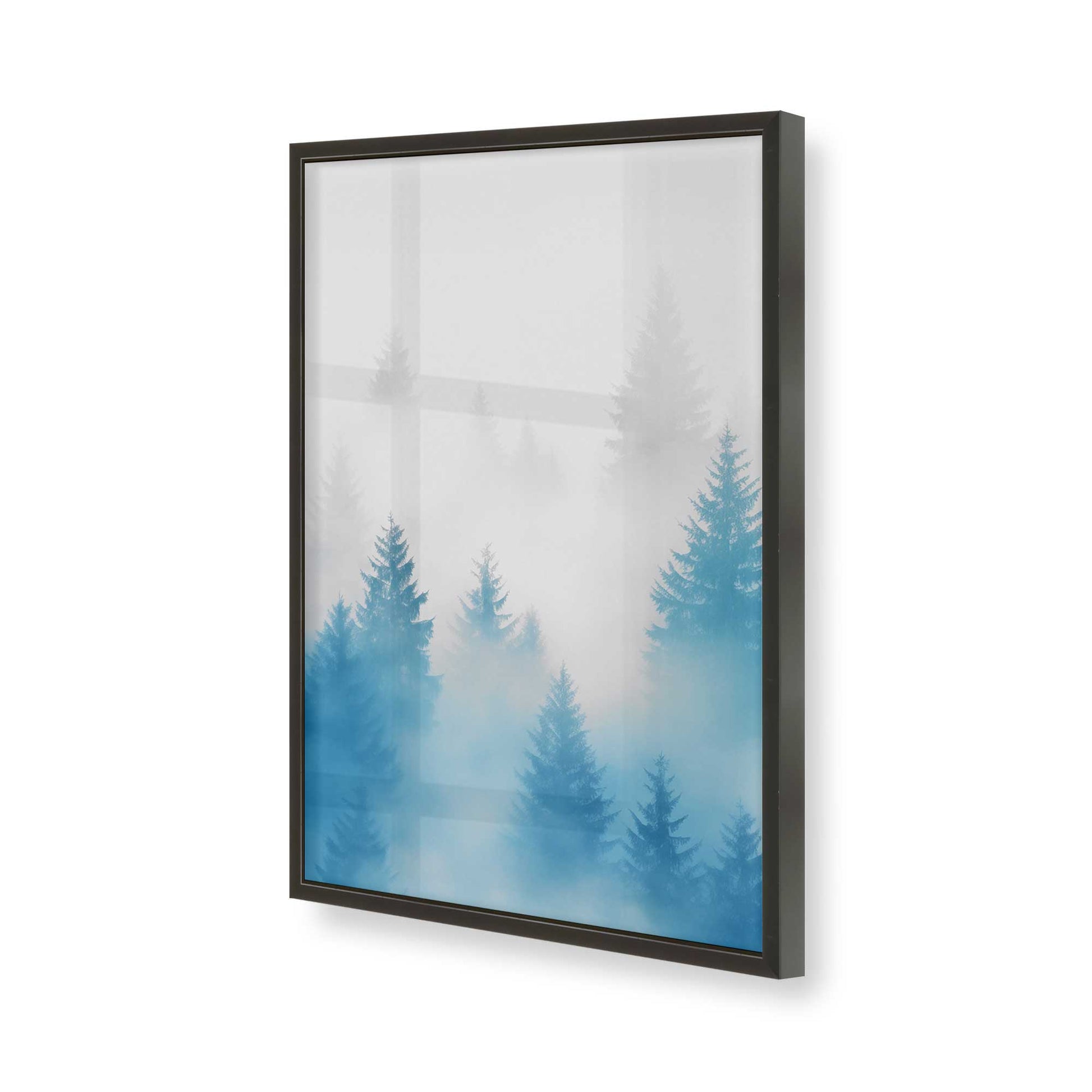 [Color:Satin Black], Picture of art in a Satin Black frame of the corner