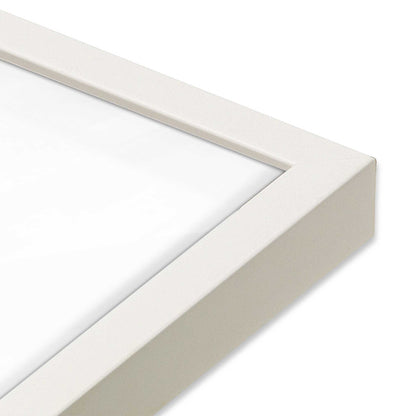 [Color:Opaque White], Picture of art in a Opaque White frame at an angle