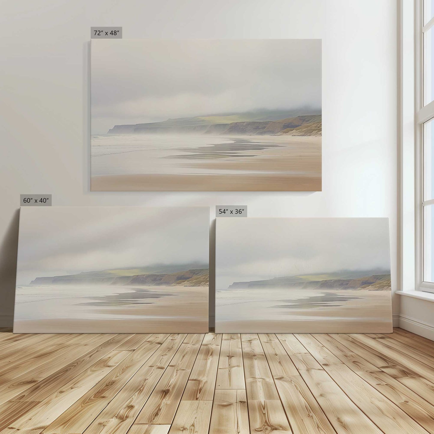 [Color:Stretched Canvas], Image showing the size comparisons