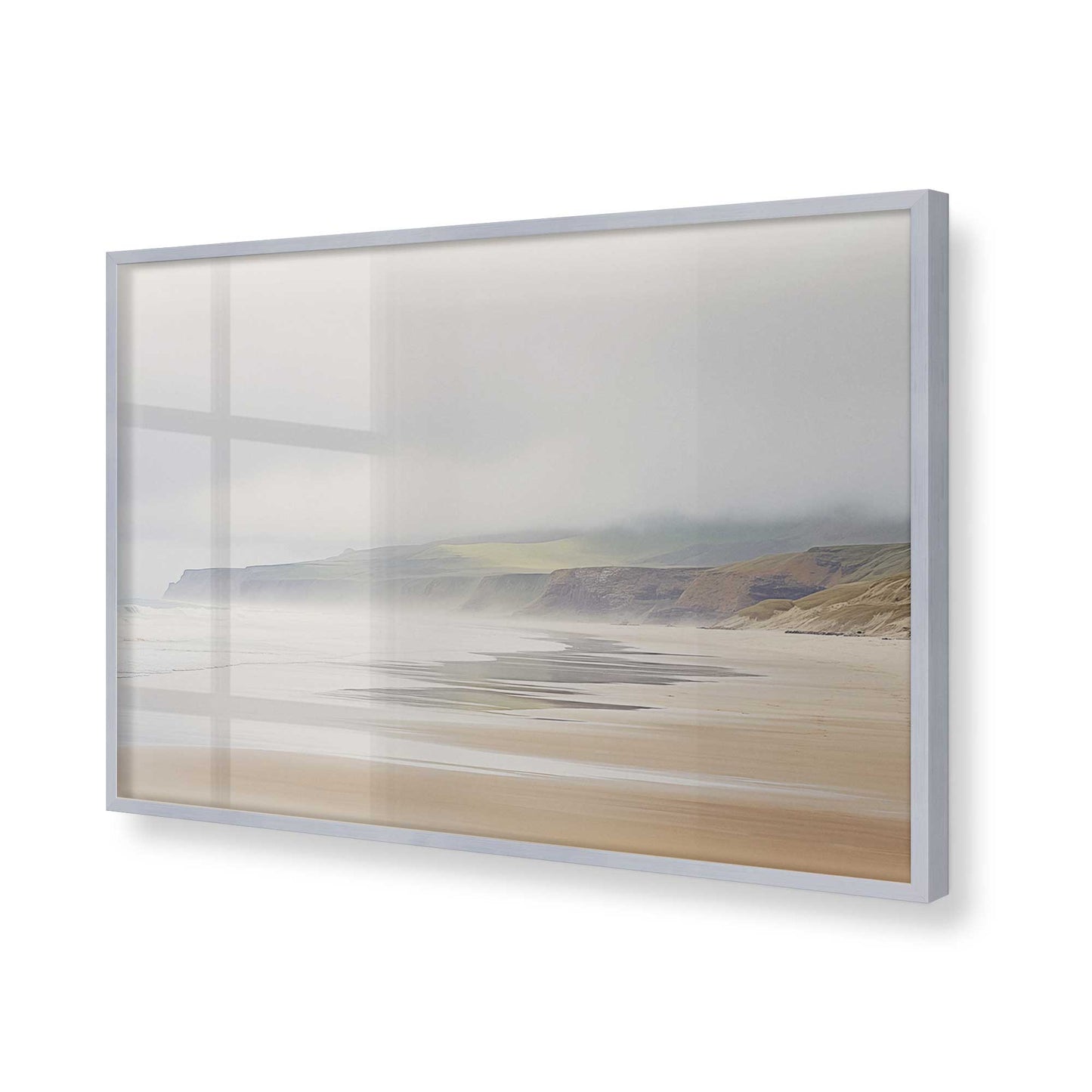 [Color:Polished Chrome], Picture of art in a Polished Chrome frame of the corner