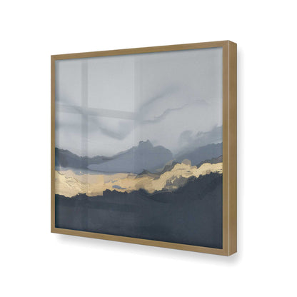 [Color:Brushed Gold], Picture of art in a Brushed Gold frame at an angle