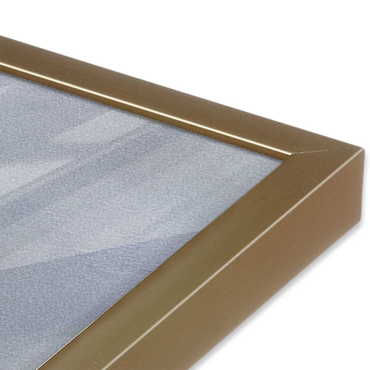 [Color:Brushed Gold], Picture of art in a Brushed Gold frame at an angle