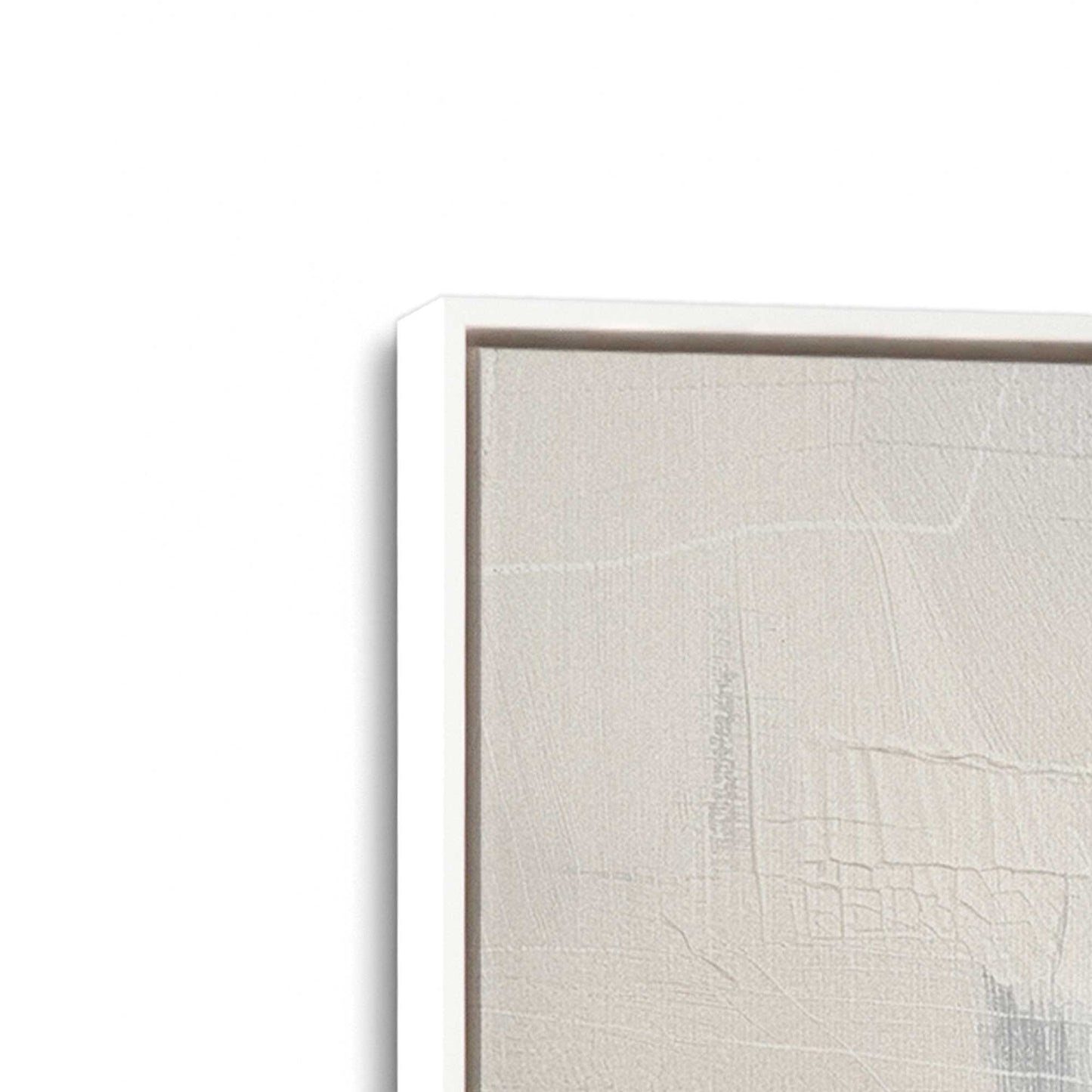 [Color:Opaque White], Picture of art in a White frame at an angle