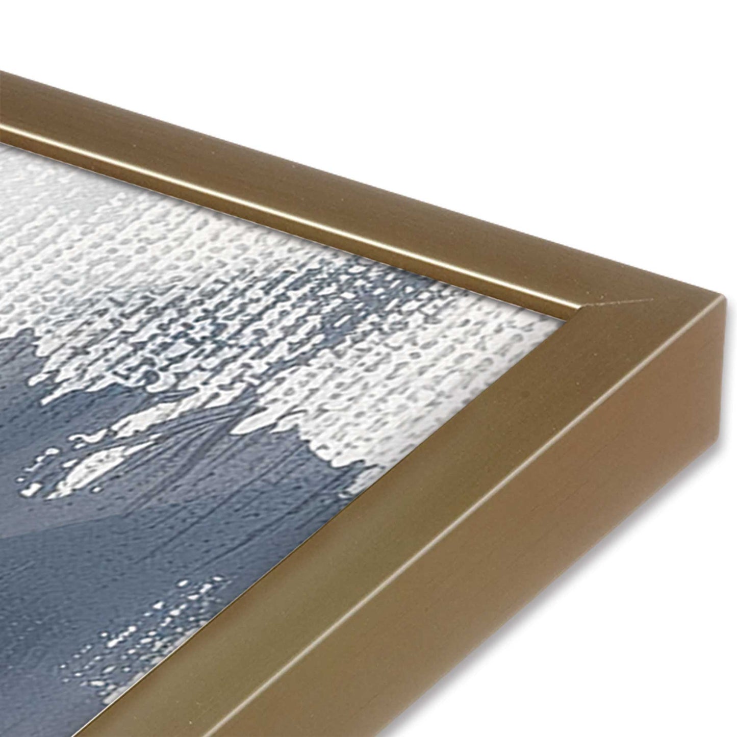 [Color:Brushed Gold], Picture of art in a Brushed Gold frame at an angle