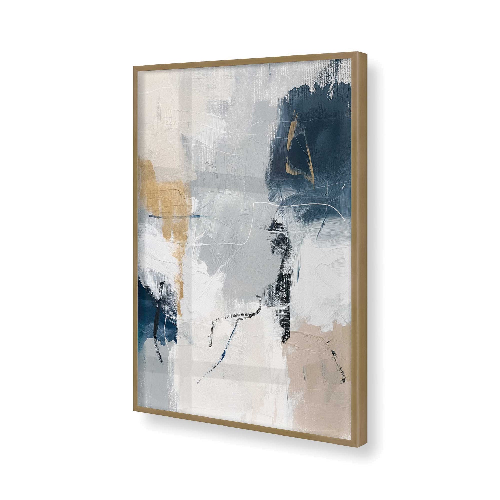 [Color:Brushed Gold], Picture of art in a Brushed Gold frame of the corner