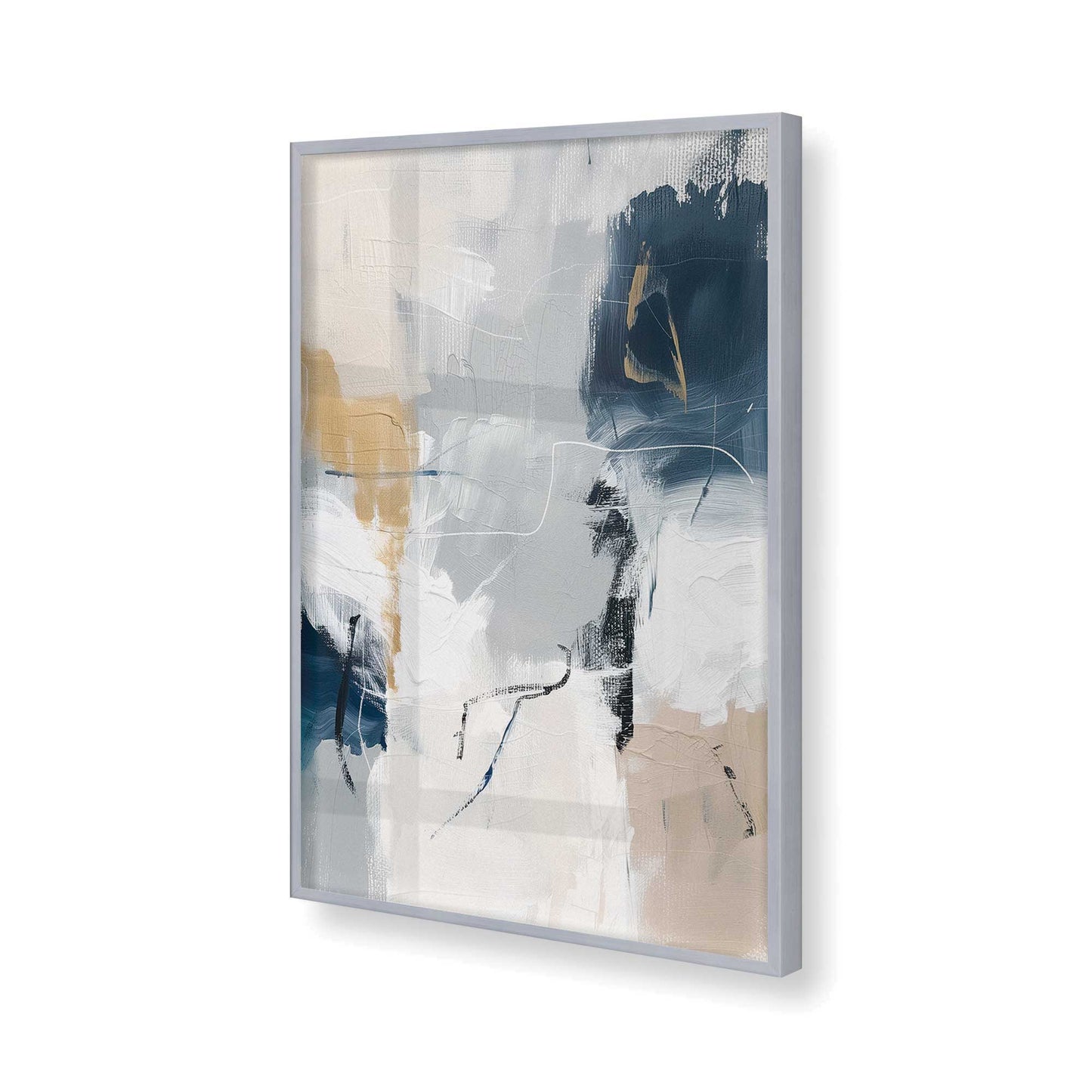 [Color:Polished Chrome], Picture of art in a Polished Chrome frame of the corner