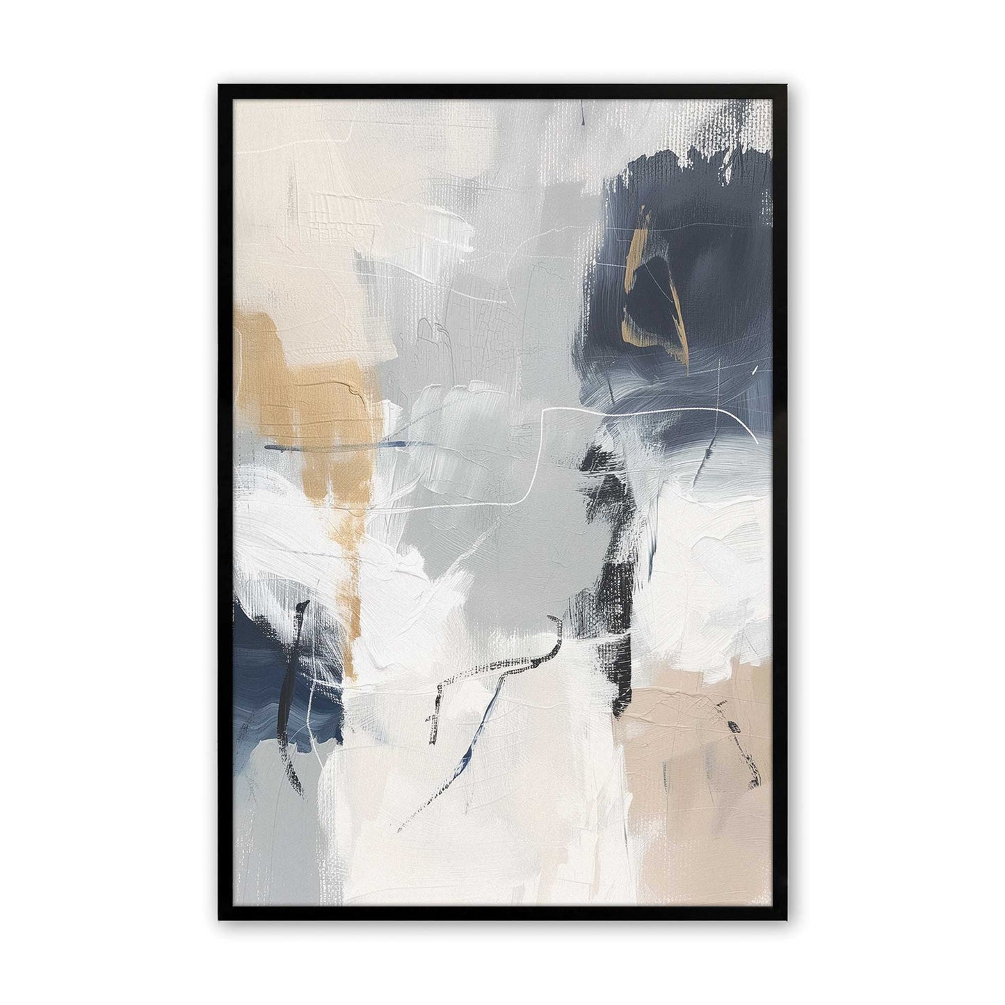 [Color:Satin Black], Picture of art in a Satin Black frame