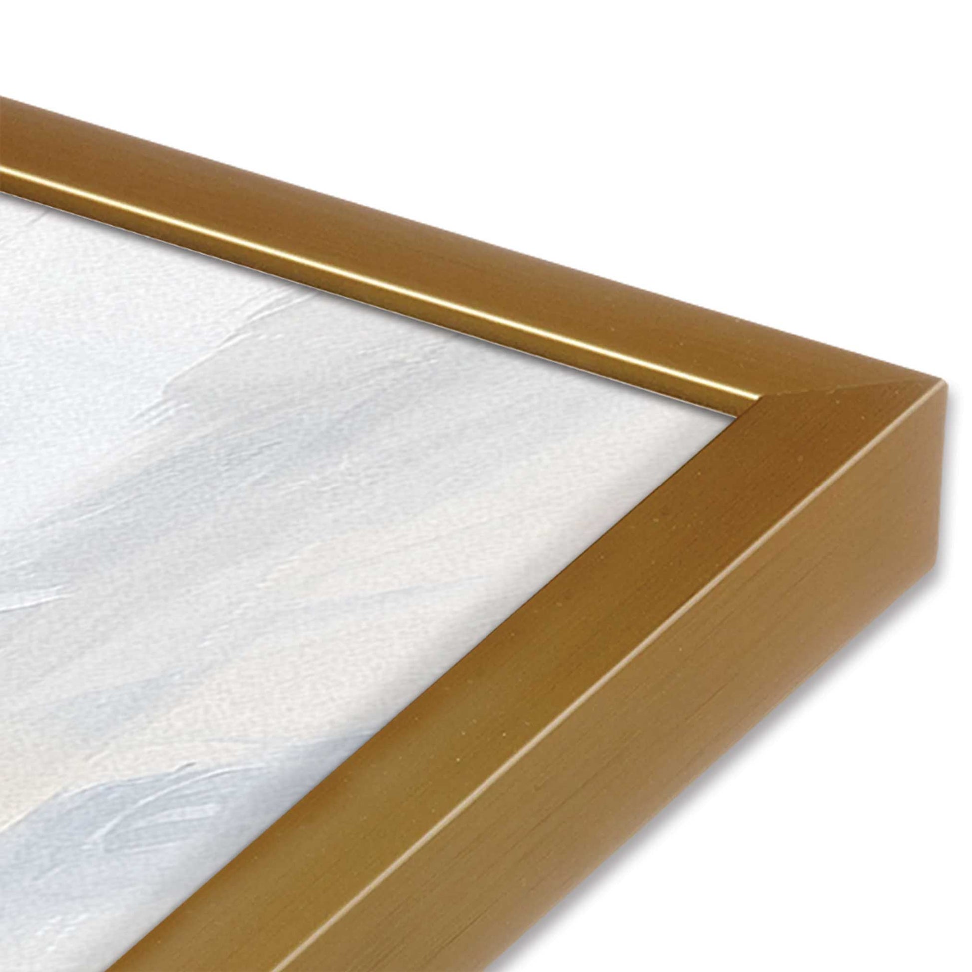 [Color:Polished Gold], Picture of art in a Polished Gold frame at an angle