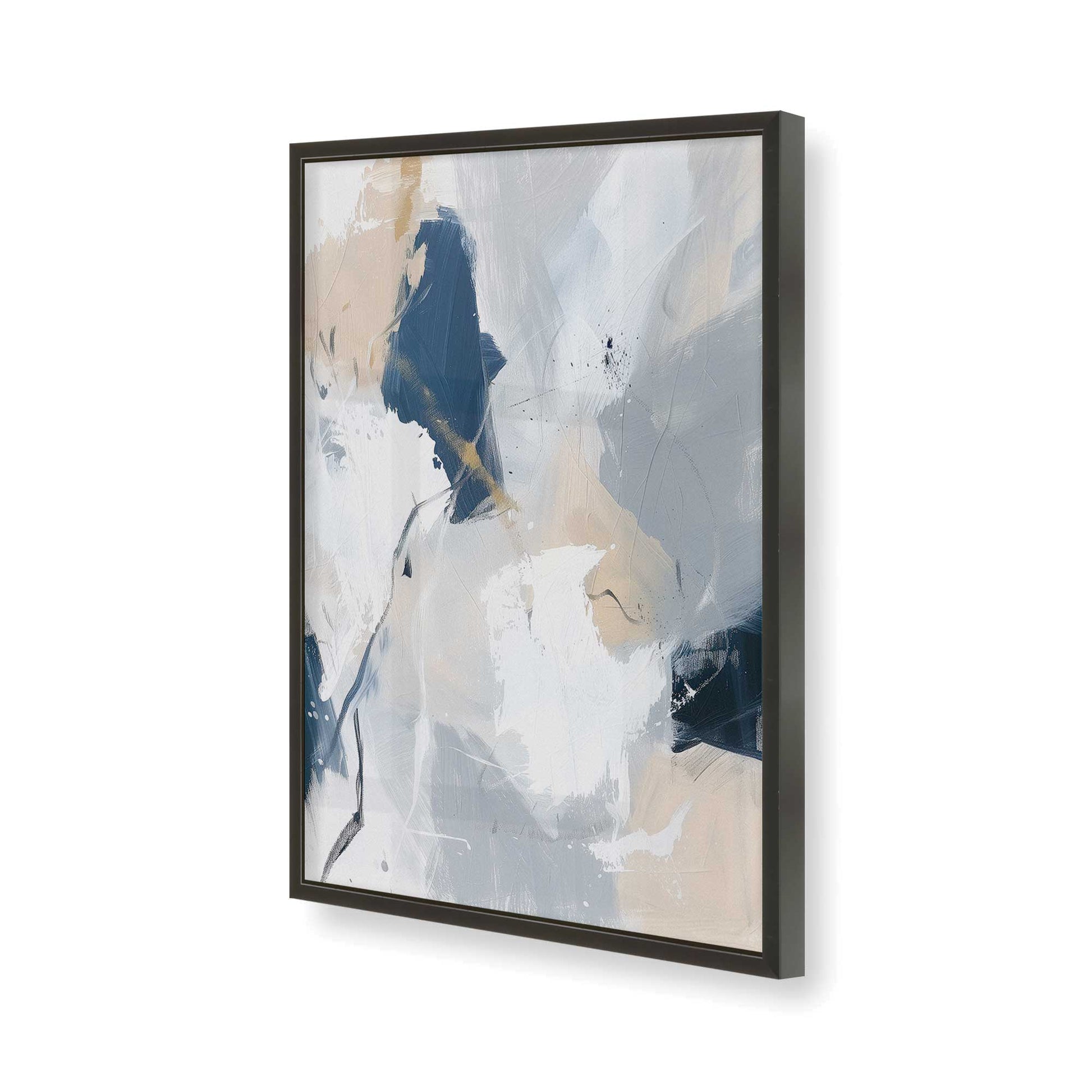 [Color:Satin Black], Picture of art in a Satin Black frame of the corner