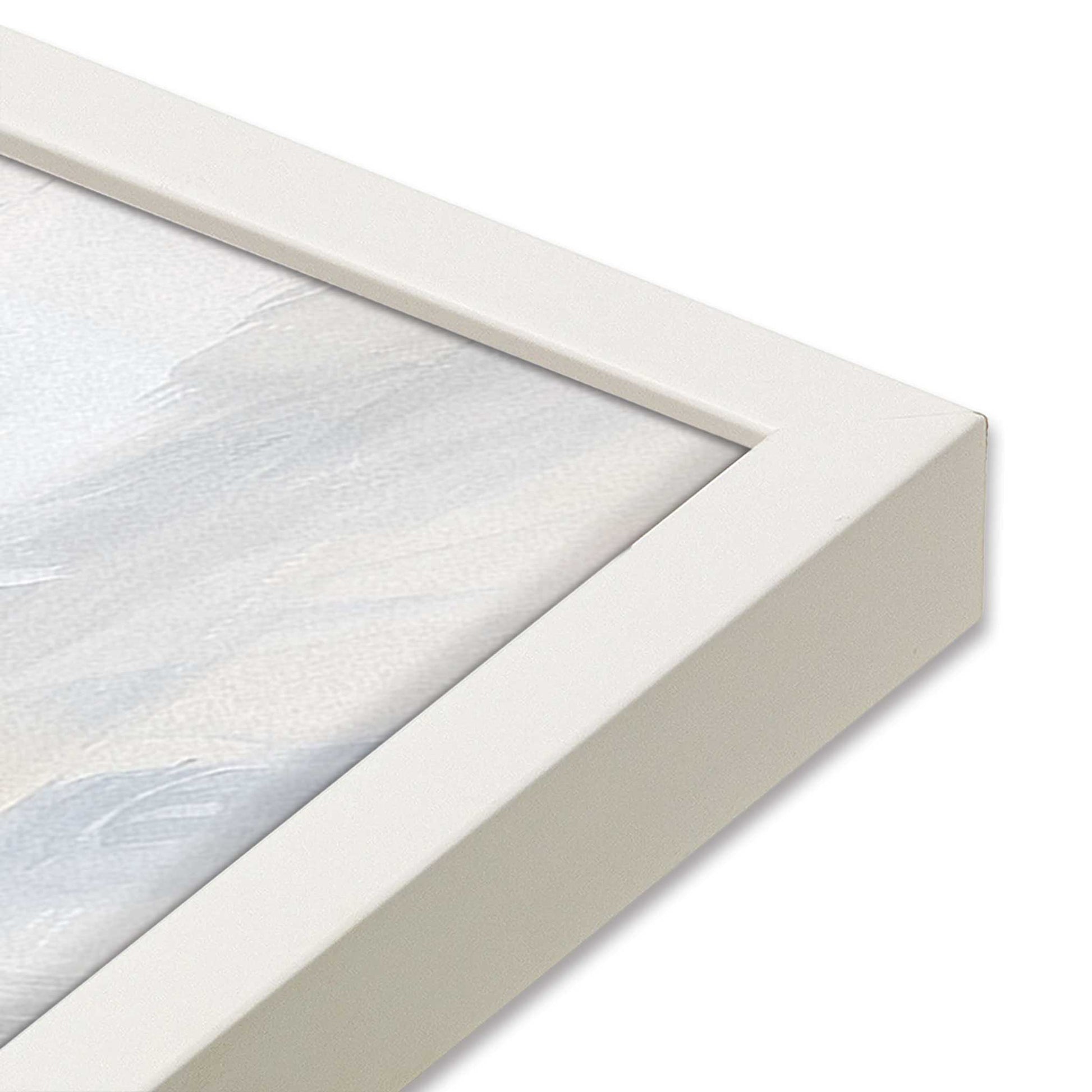 [Color:Opaque White], Picture of art in a Opaque White frame at an angle