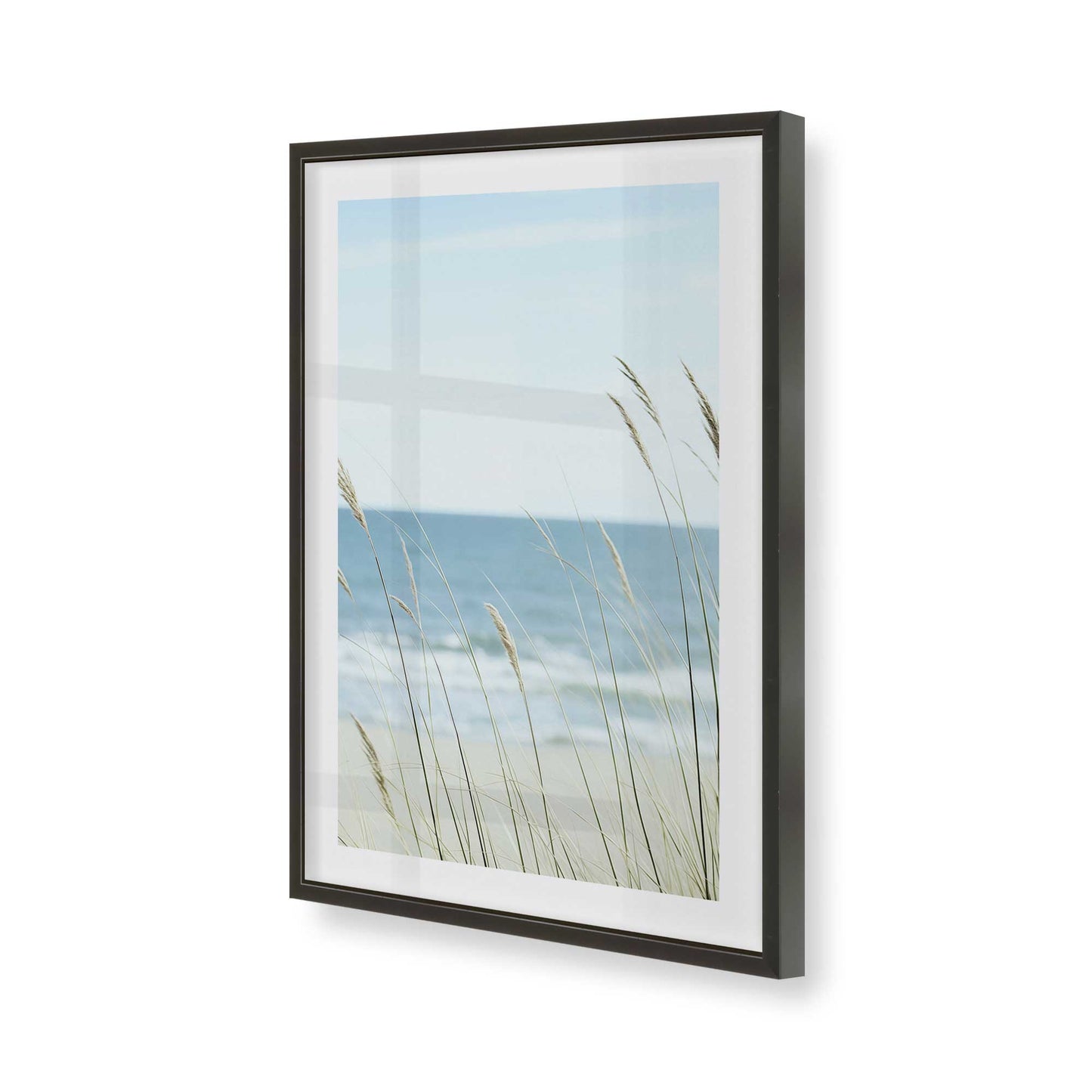 [Color:Satin Black], Picture of art in a Satin Black frame of the corner