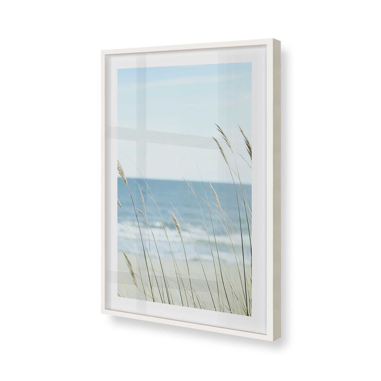 [Color:Opaque White], Picture of art in a Opaque White frame of the corner