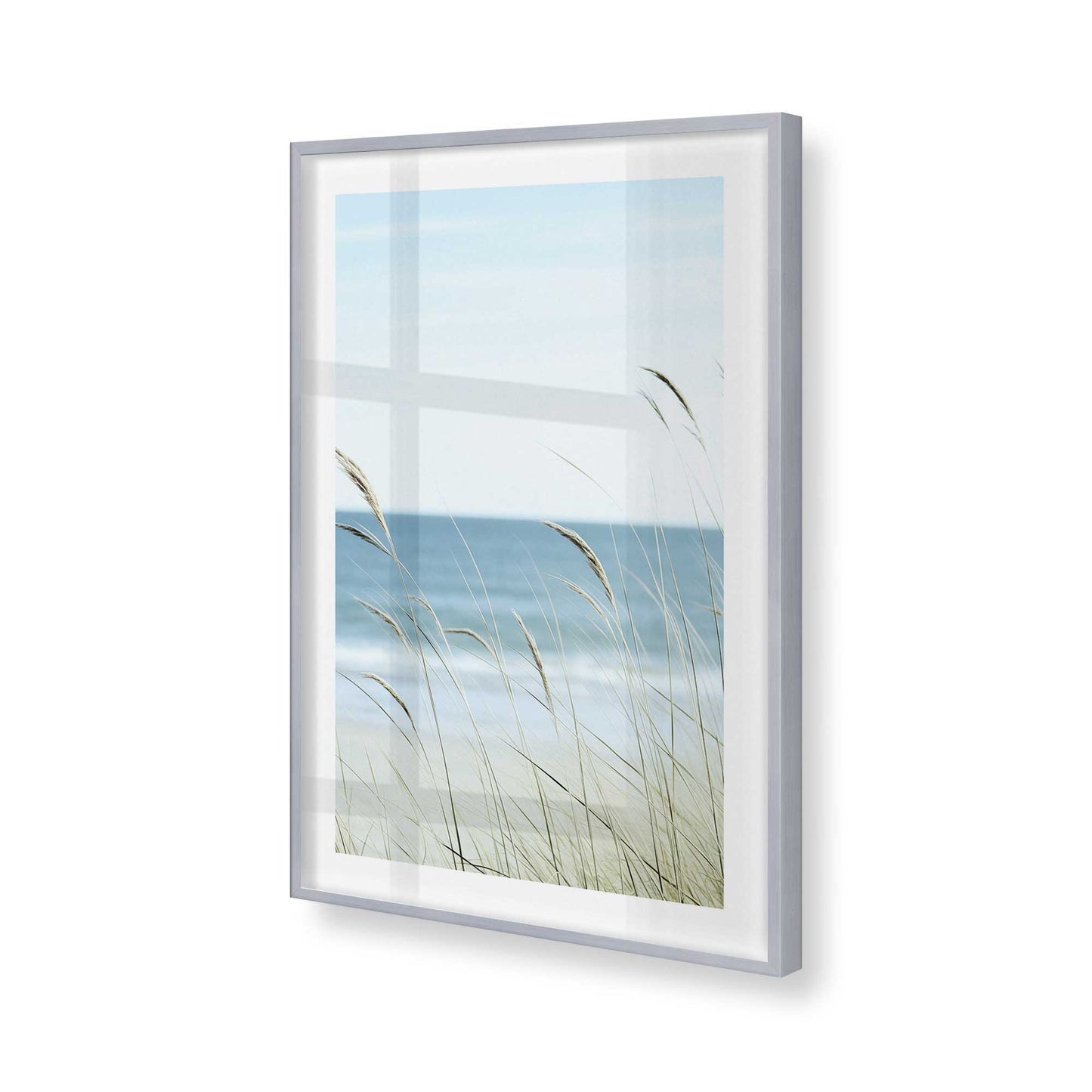 [Color:Polished Chrome], Picture of art in a Polished Chrome frame of the corner