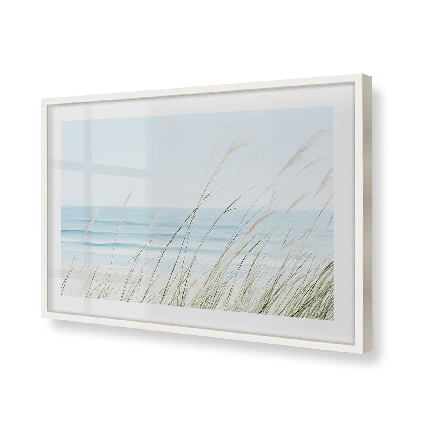 [Color:Opaque White], Picture of art in a Opaque White frame of the corner