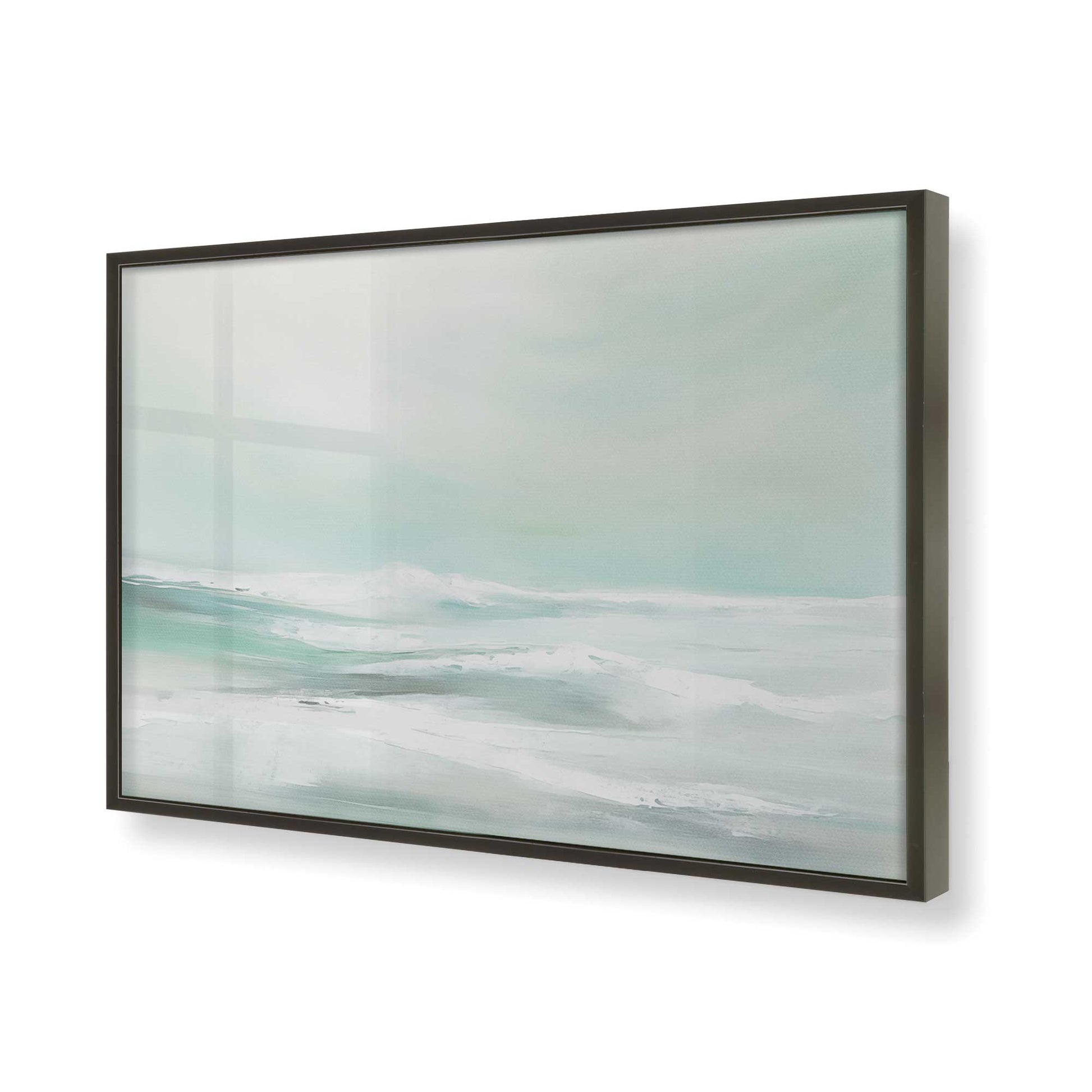 [Color:Satin Black], Picture of art in a Satin Black frame of the corner