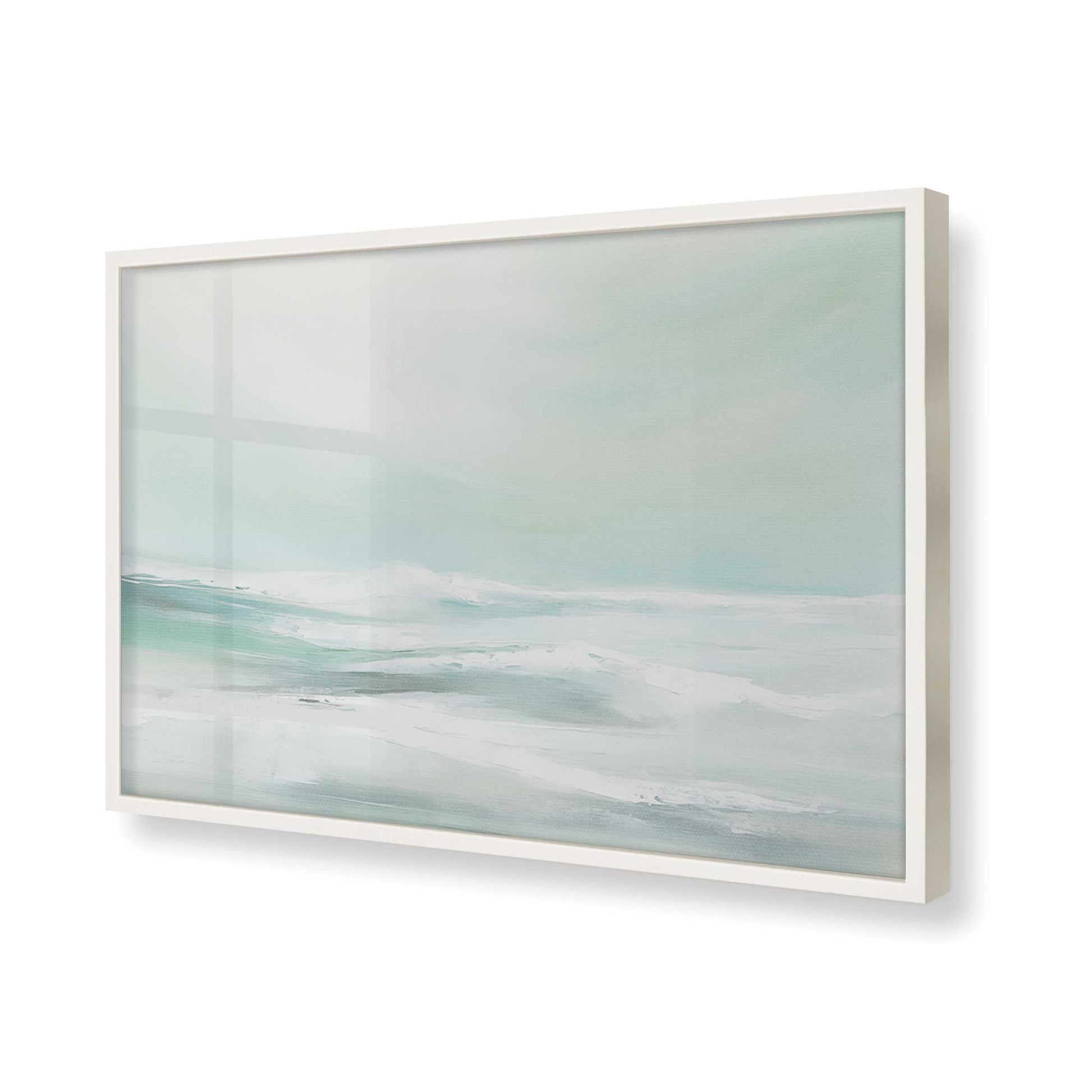 [Color:Opaque White], Picture of art in a Opaque White frame of the corner