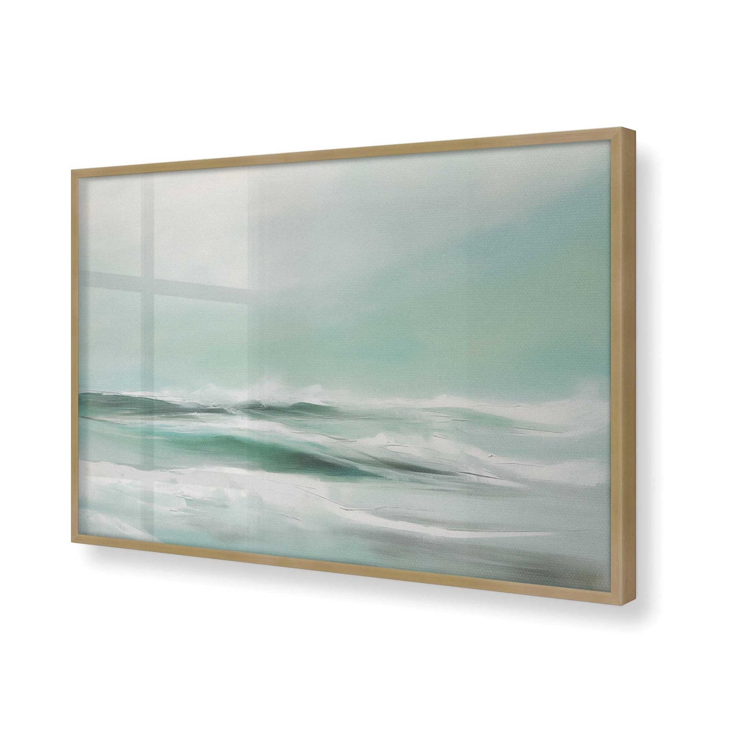 [Color:Brushed Gold], Picture of art in a Brushed Gold frame of the corner