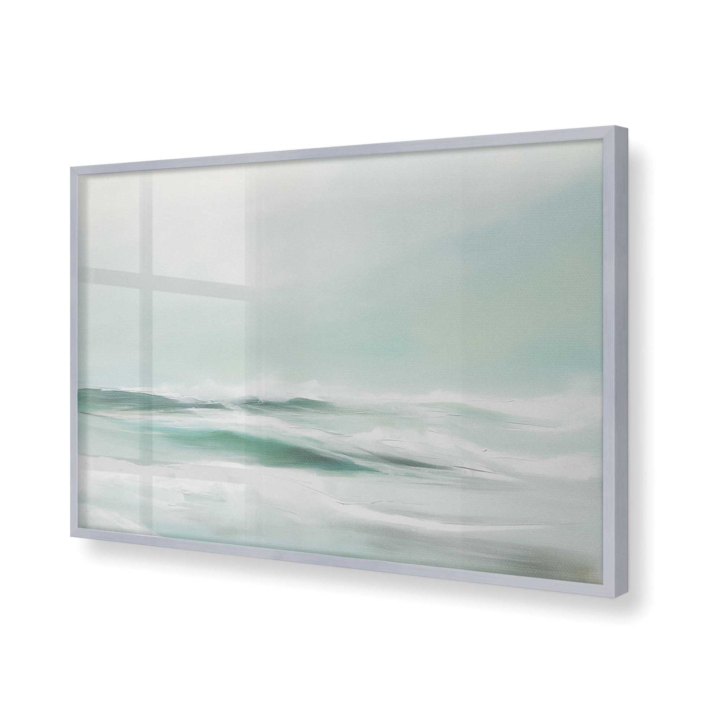 [Color:Polished Chrome], Picture of art in a Polished Chrome frame of the corner