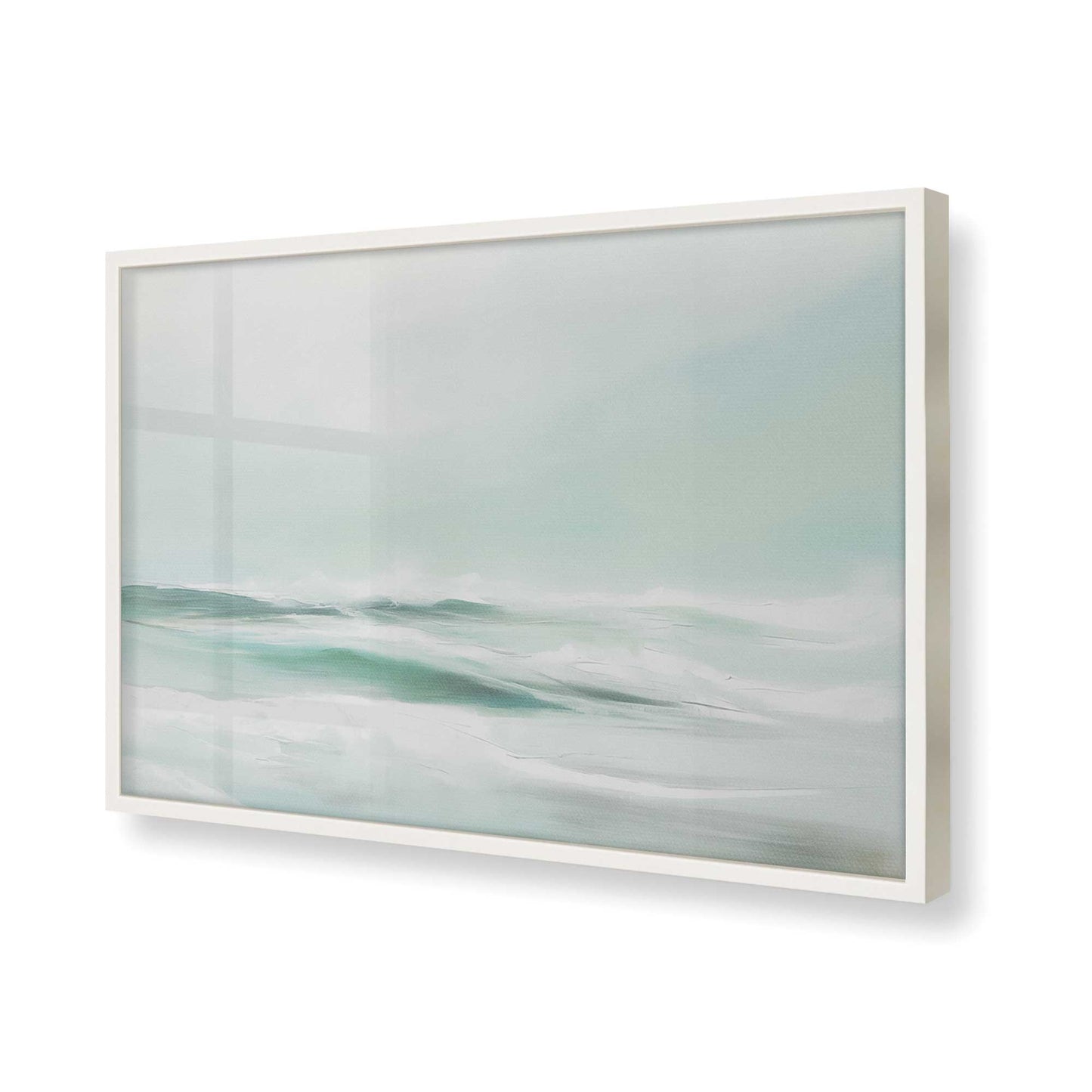 [Color:Opaque White], Picture of art in a Opaque White frame of the corner