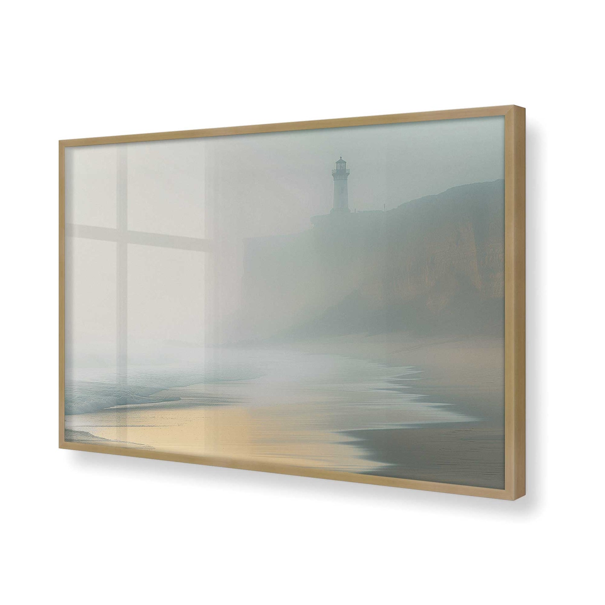 [Color:Brushed Gold], Picture of art in a Brushed Gold frame of the corner