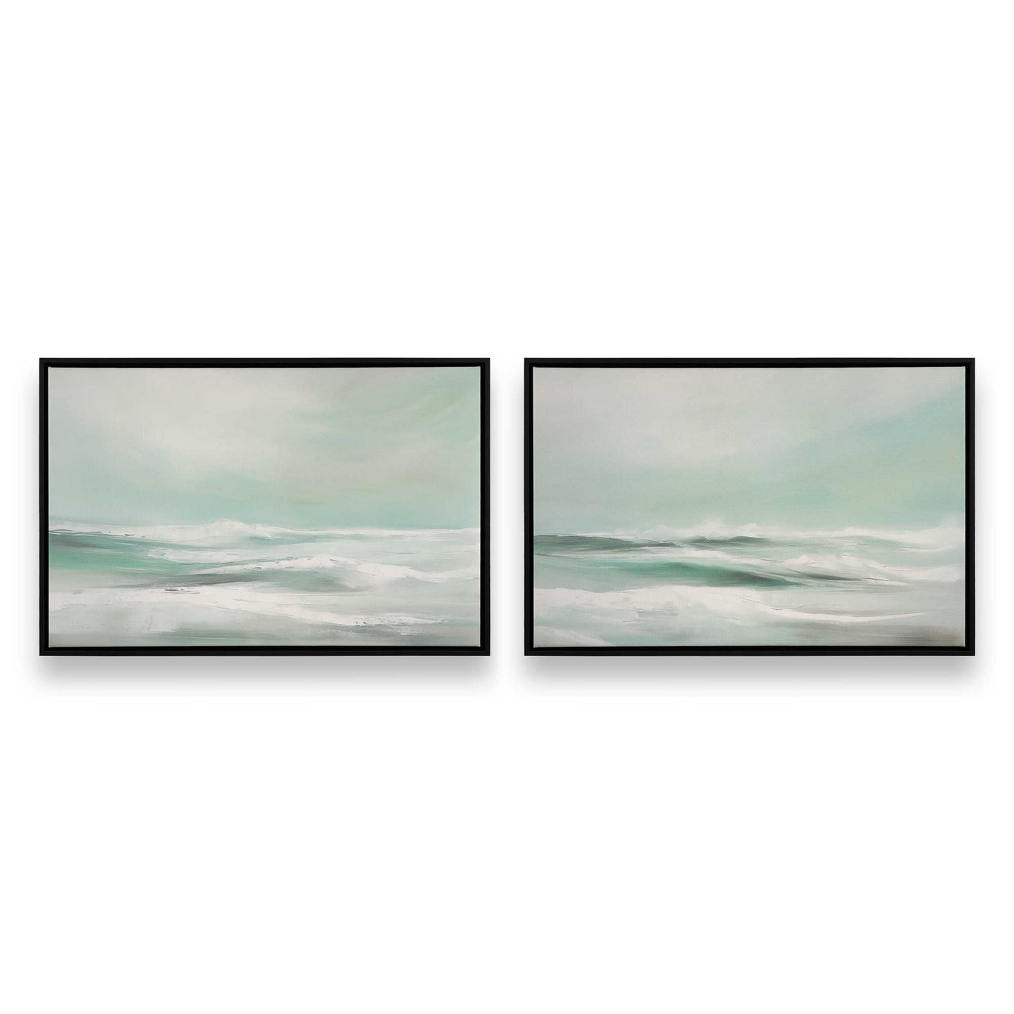 Whiteout Rhythm, Set of 2 Print on Canvas