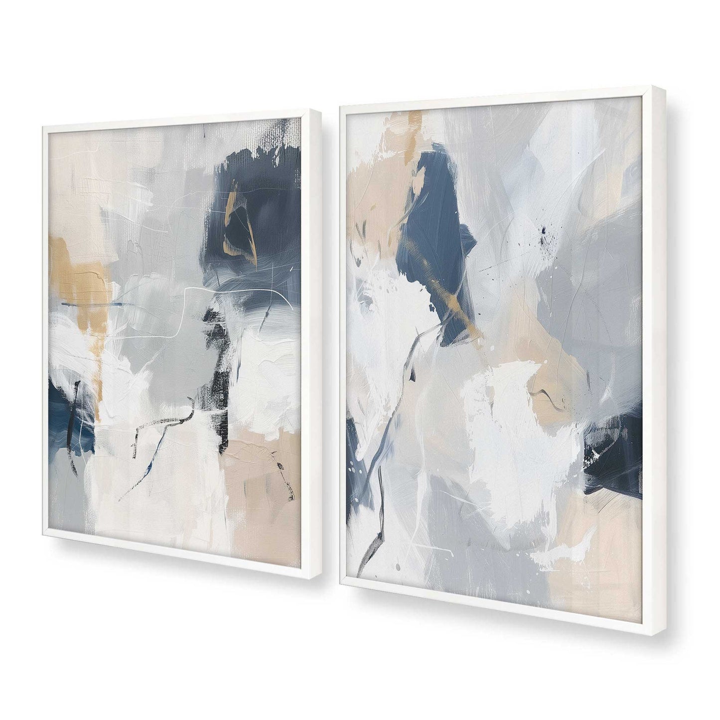 [Color:Opaque White], Picture of art in a Opaque White frame at an angle