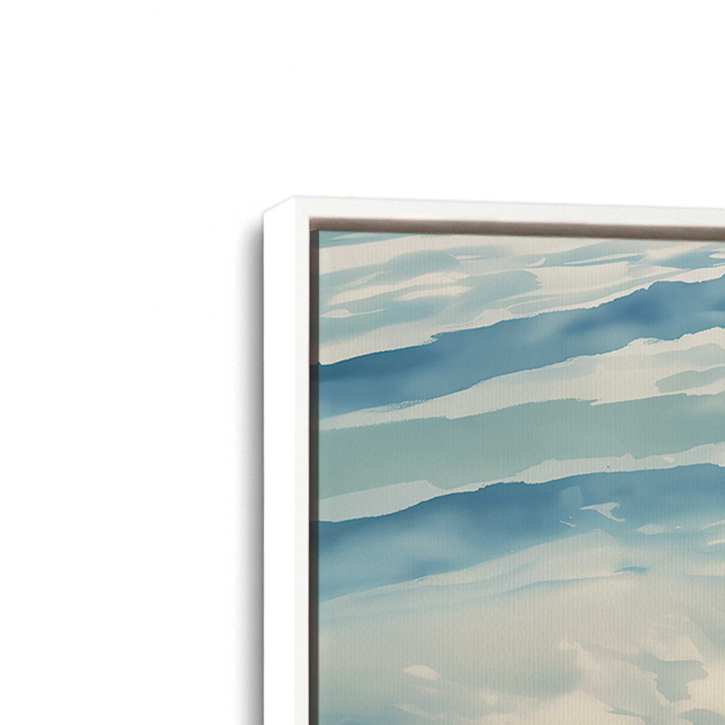 [Color:Opaque White], Picture of art in a White frame at an angle