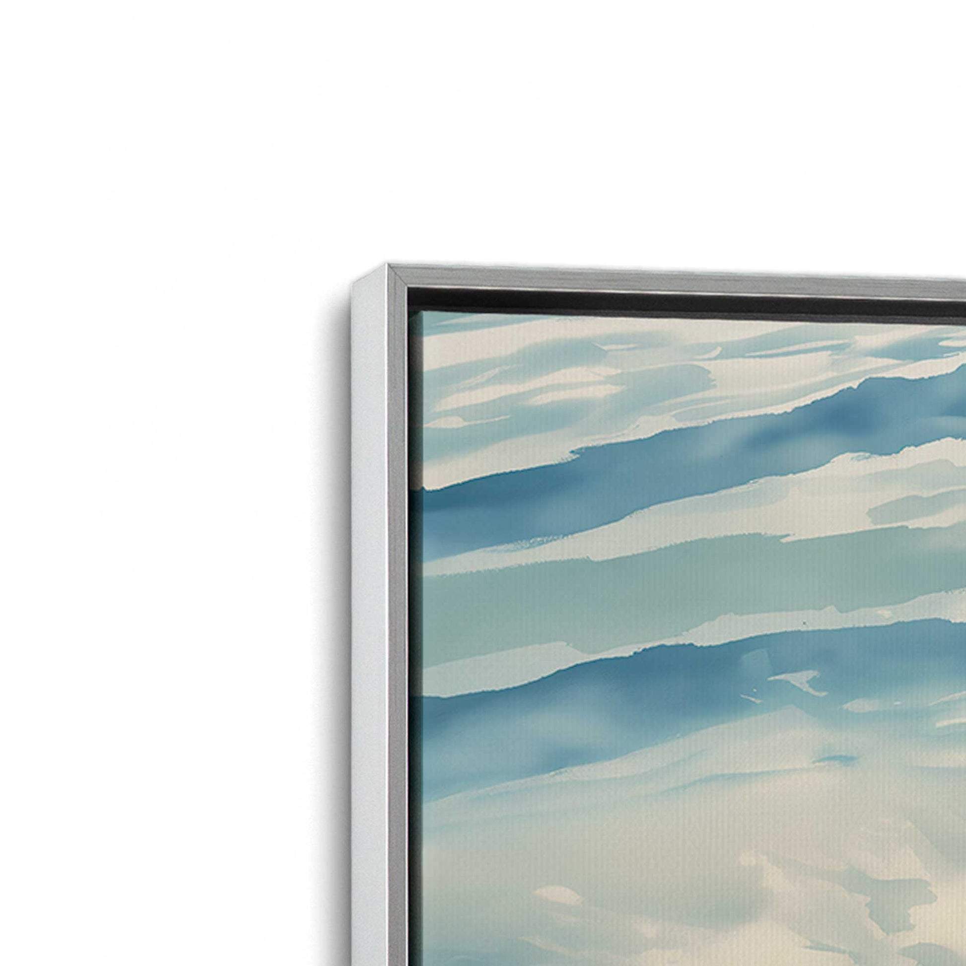 [Color:Polished Chrome], Picture of art in a Polished Chrome frame at an angle