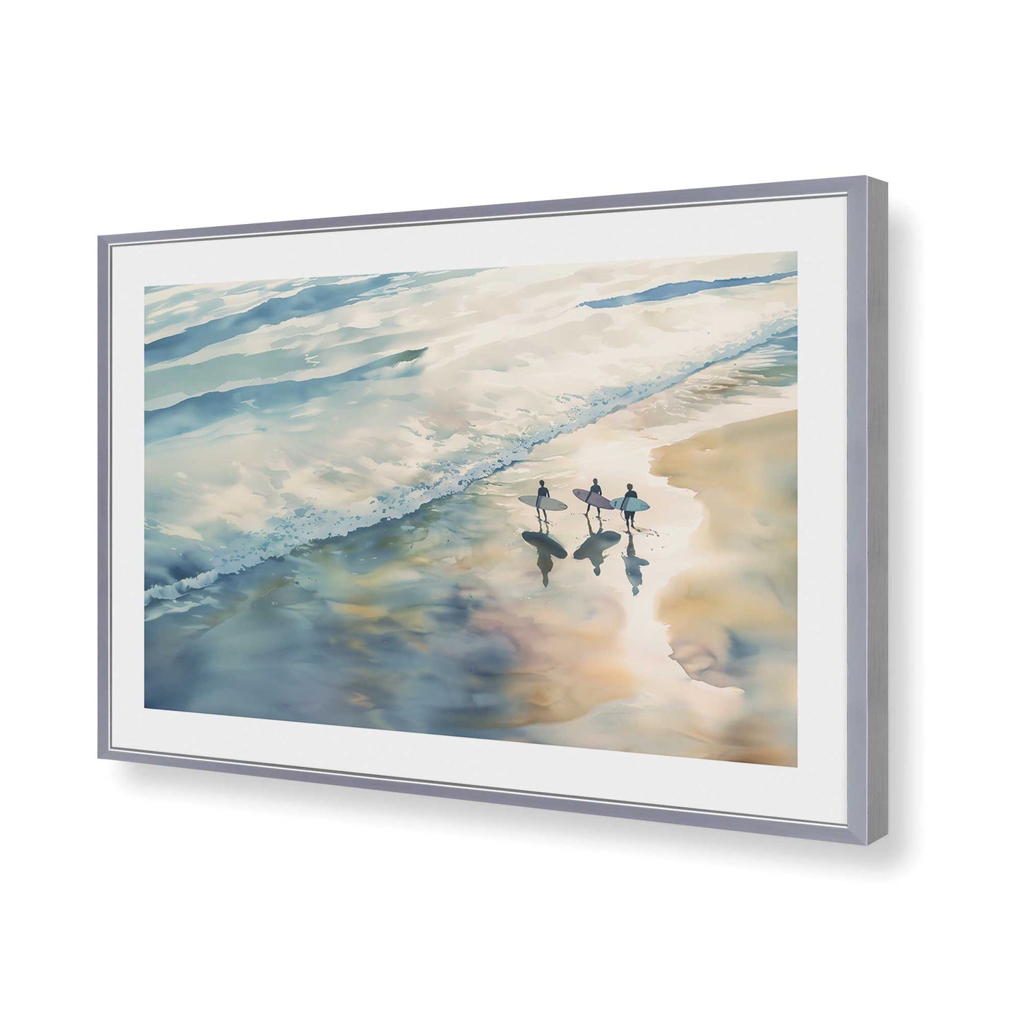 [Color:Polished Chrome], Picture of art in a Polished Chrome frame of the corner