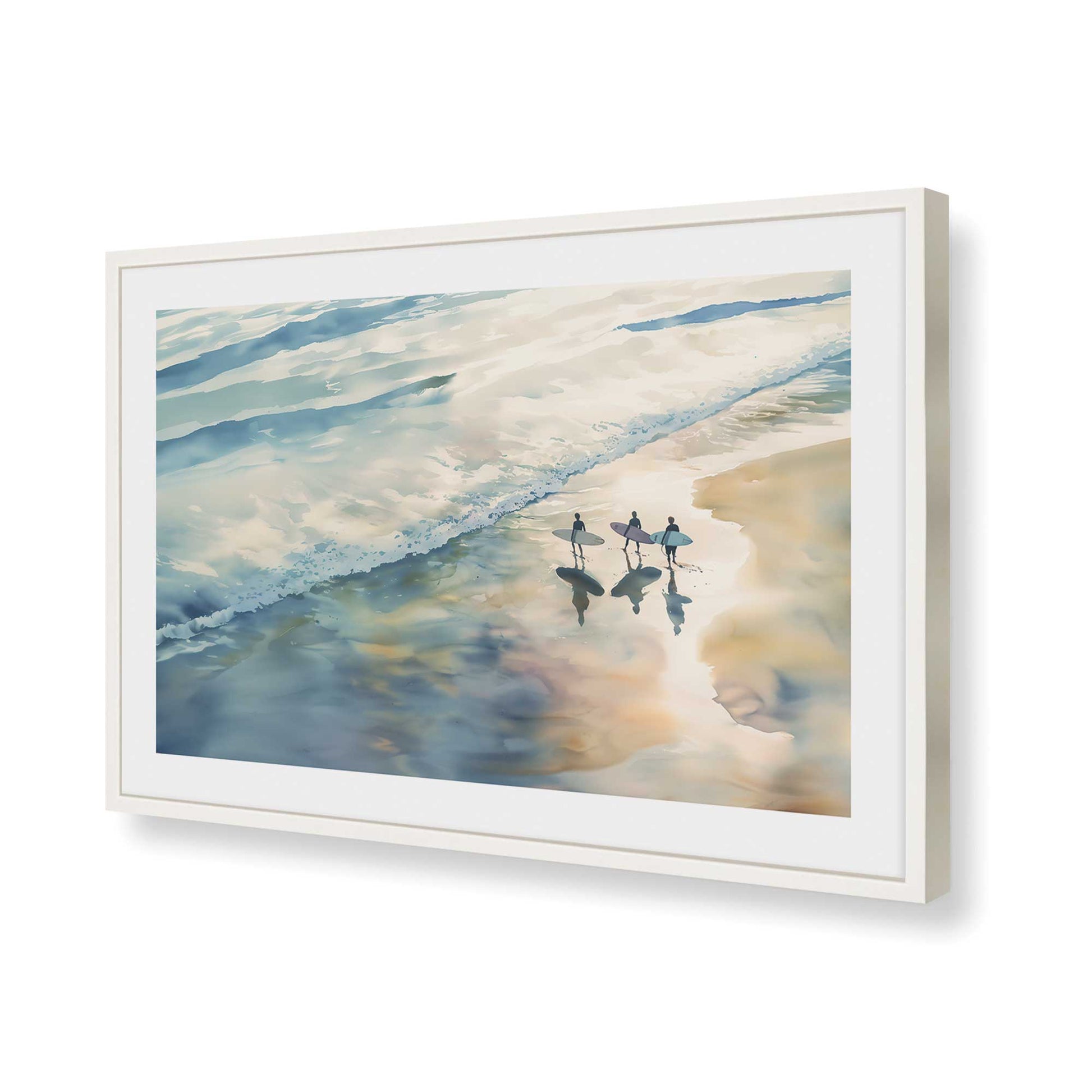 [Color:Opaque White], Picture of art in a Opaque White frame of the corner