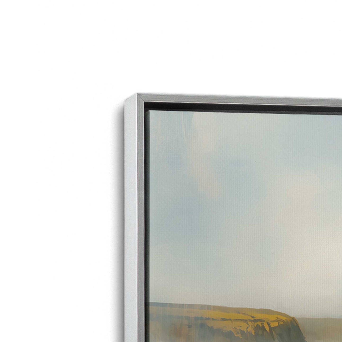 [Color:Polished Chrome], Picture of art in a Polished Chrome frame at an angle