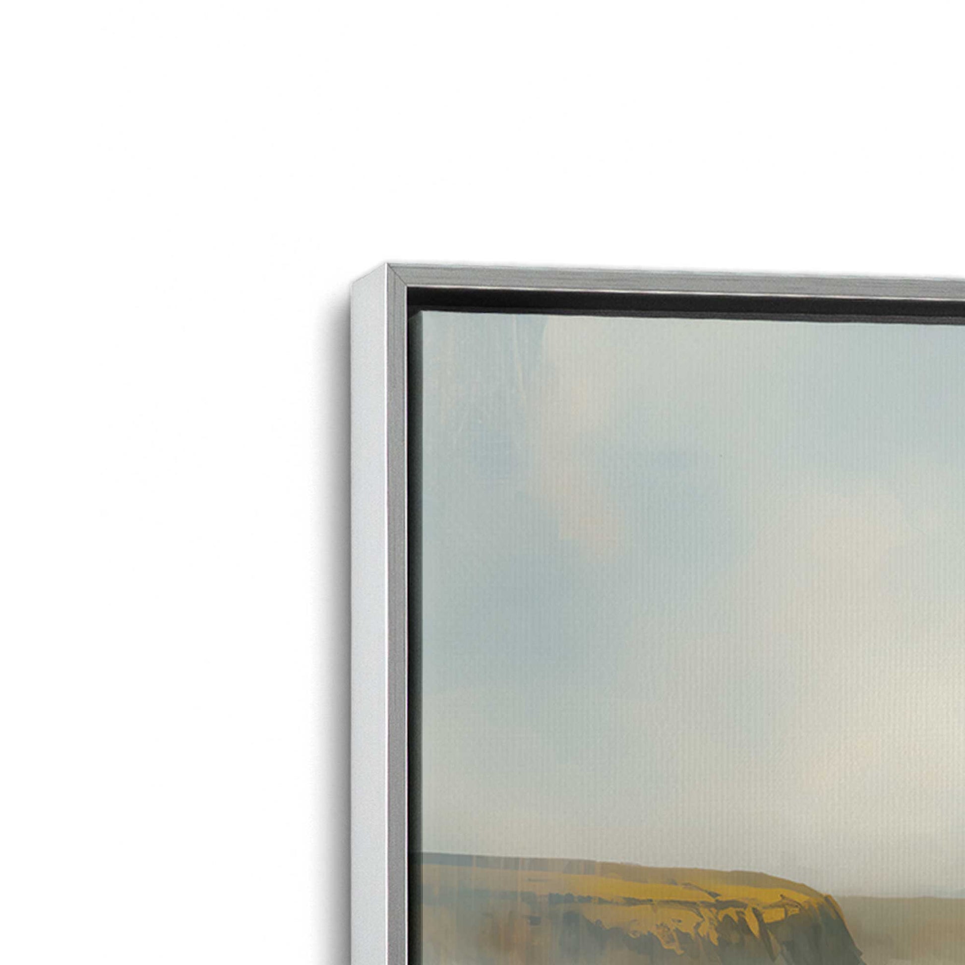 [Color:Polished Chrome], Picture of art in a Polished Chrome frame at an angle