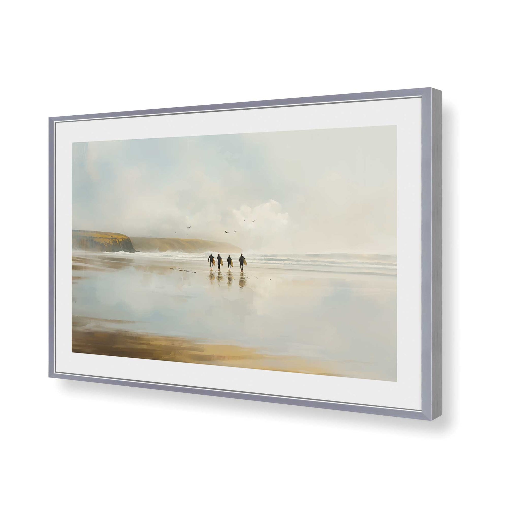 [Color:Polished Chrome], Picture of art in a Polished Chrome frame of the corner
