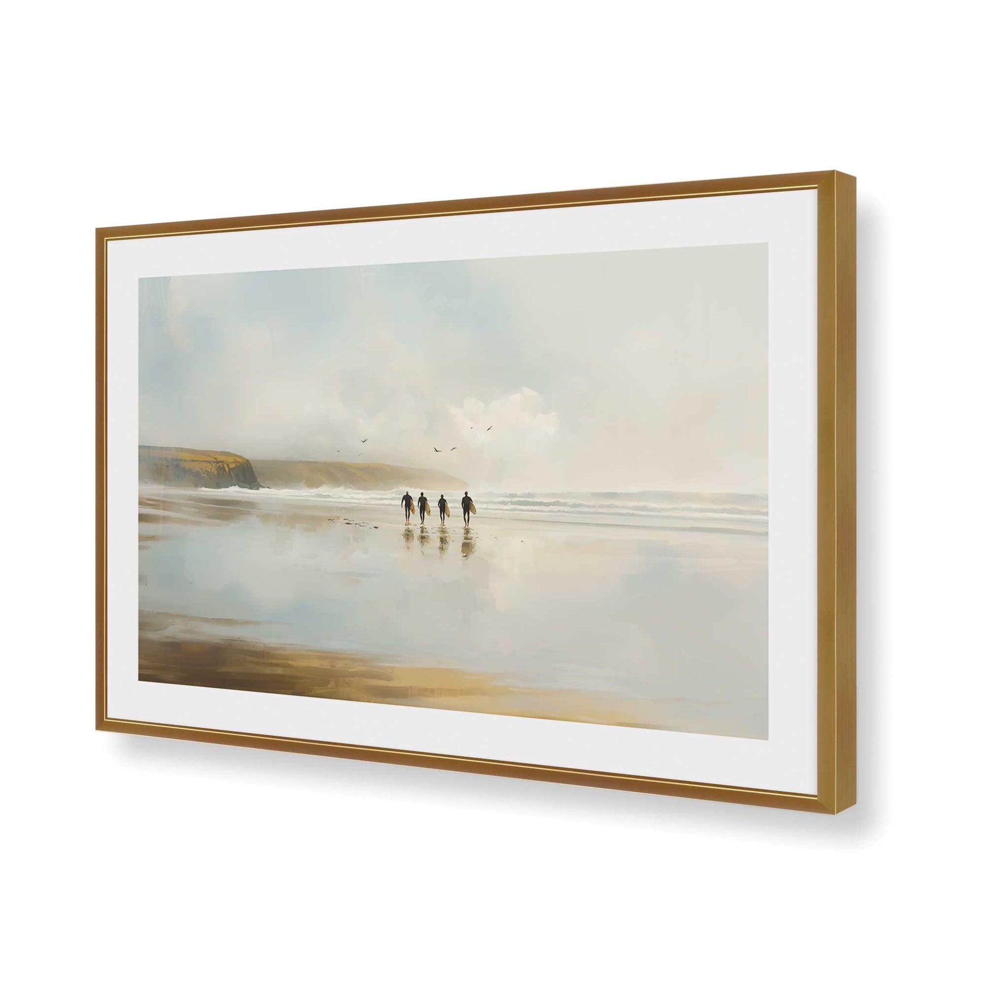 [Color:Polished Gold], Picture of art in a Polished Gold frame of the corner