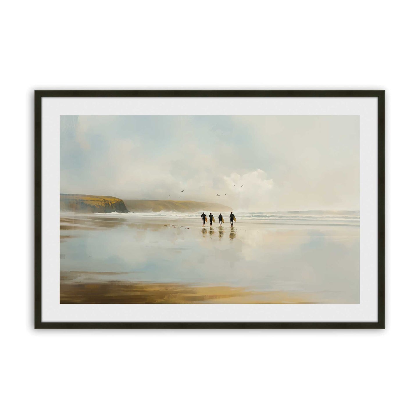 [Color:Satin Black], Picture of art in a Satin Black frame