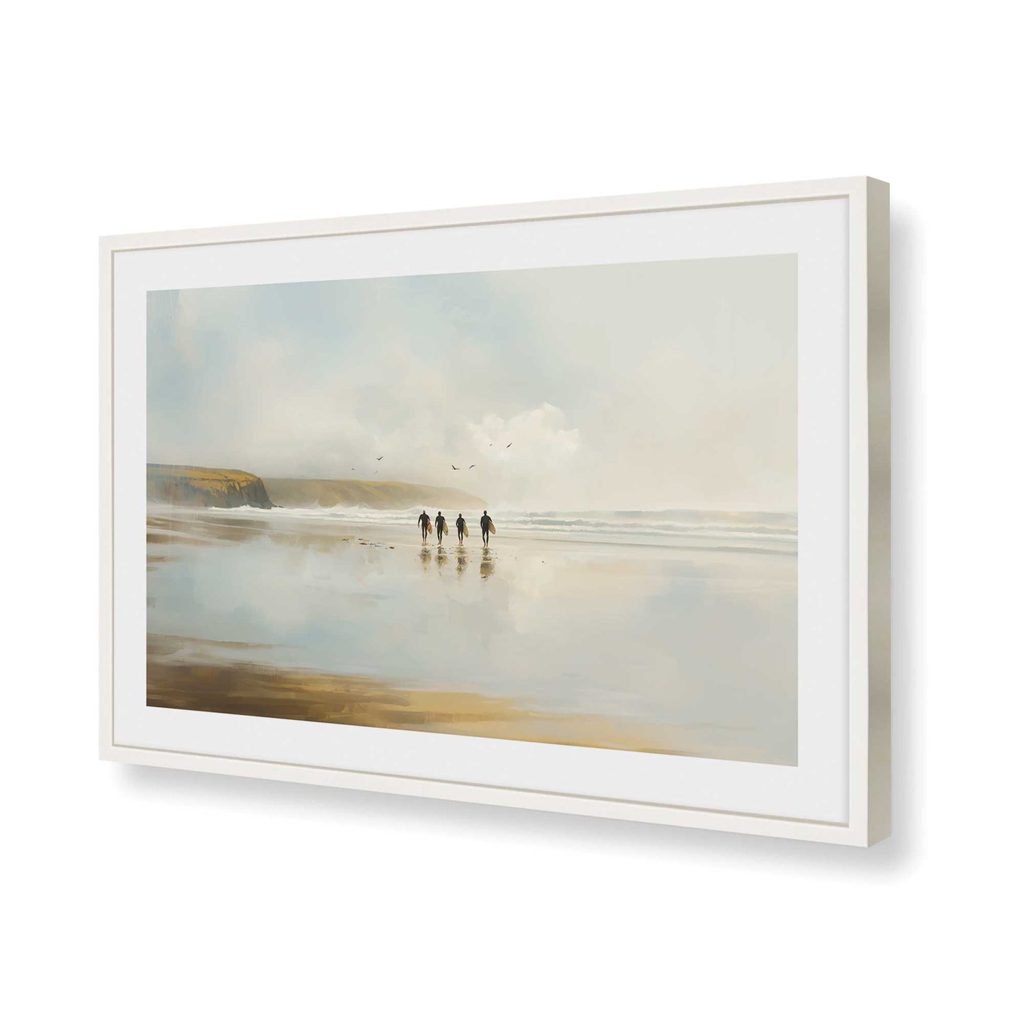[Color:Opaque White], Picture of art in a Opaque White frame of the corner