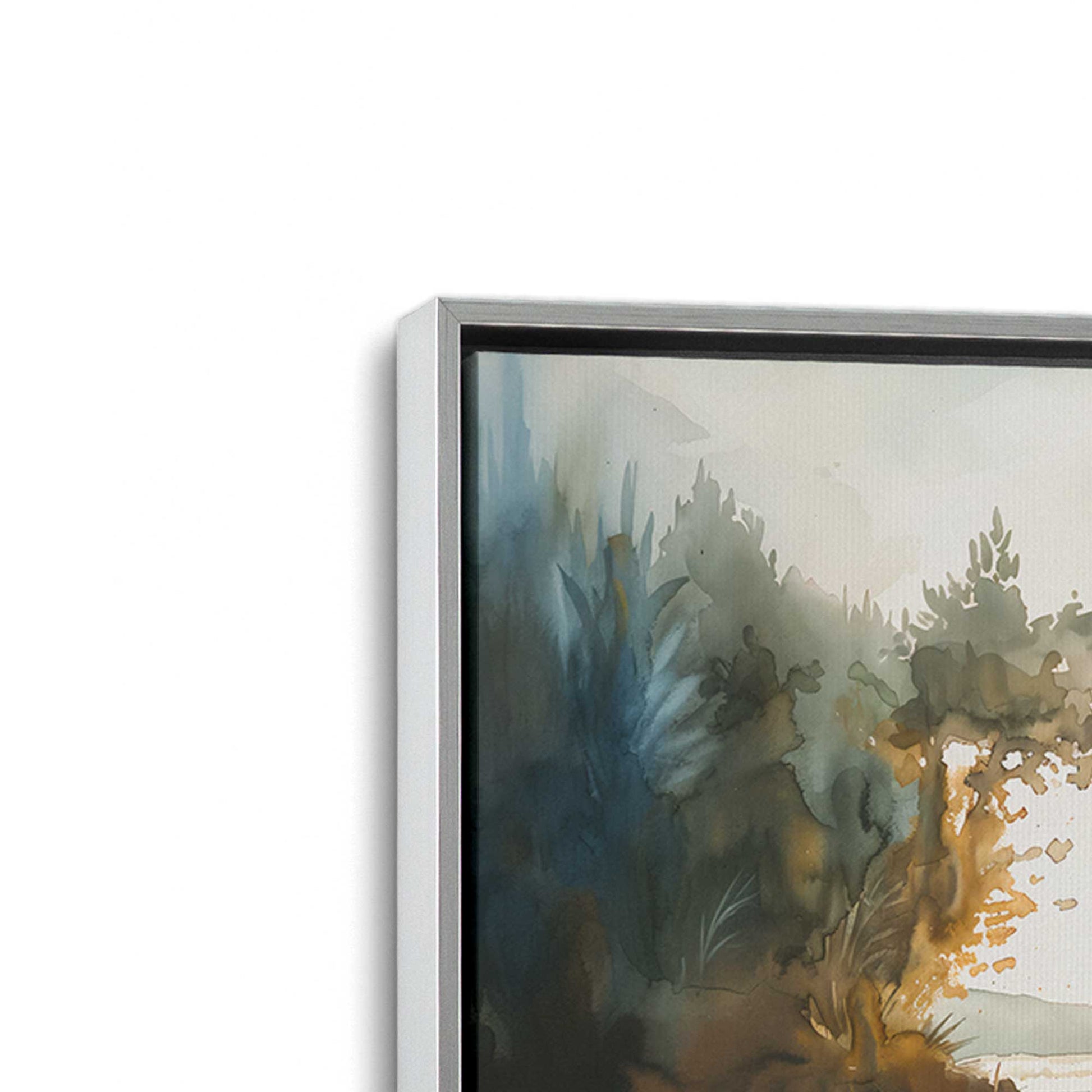 [Color:Polished Chrome], Picture of art in a Polished Chrome frame at an angle