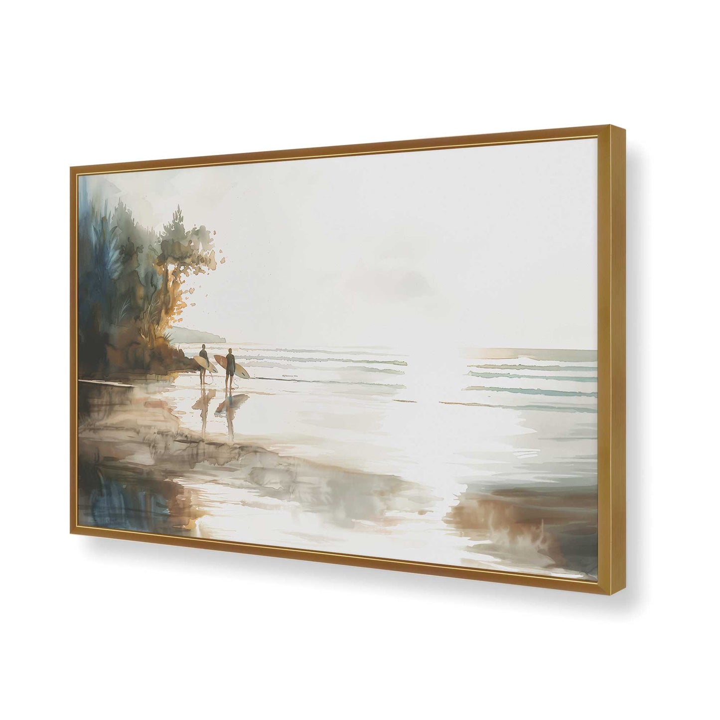 [Color:Polished Gold], Picture of art in a Polished Gold frame of the corner