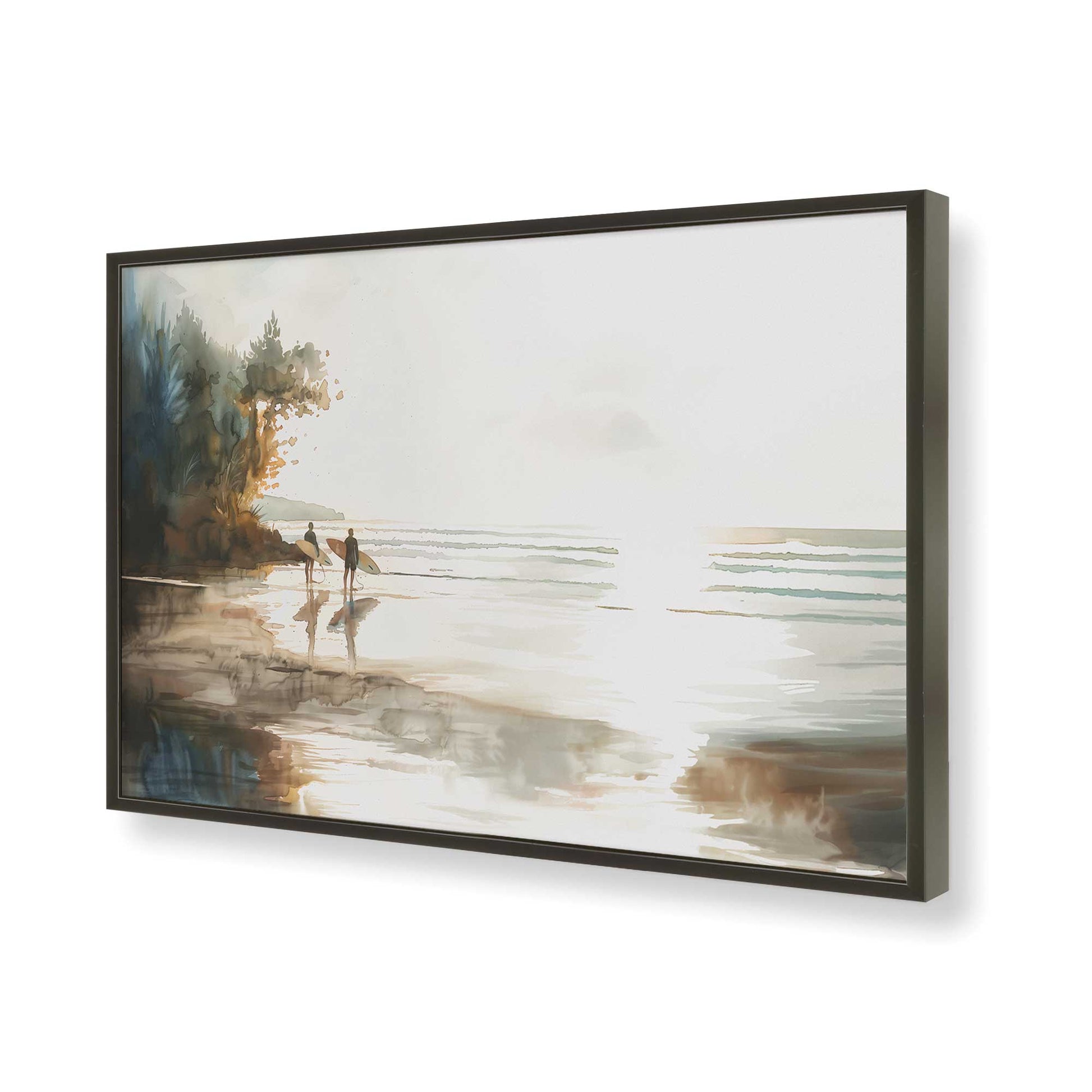 [Color:Satin Black], Picture of art in a Satin Black frame of the corner