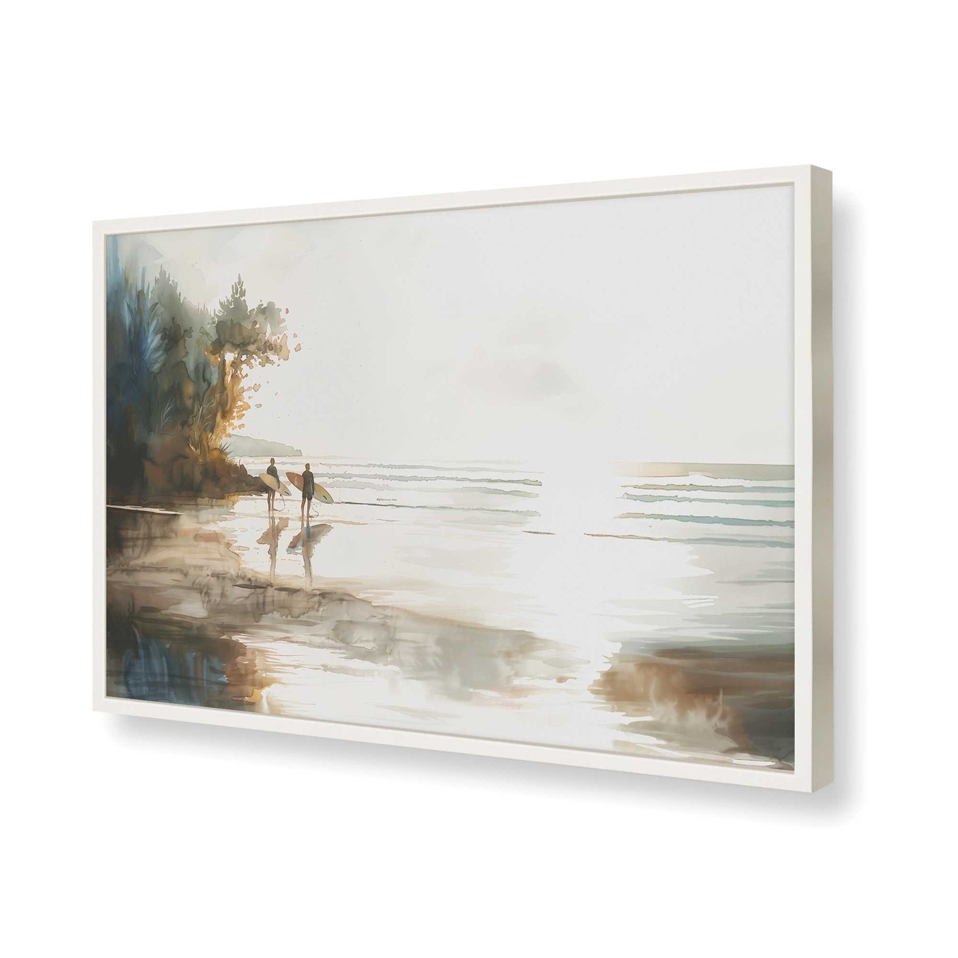 [Color:Opaque White], Picture of art in a Opaque White frame of the corner