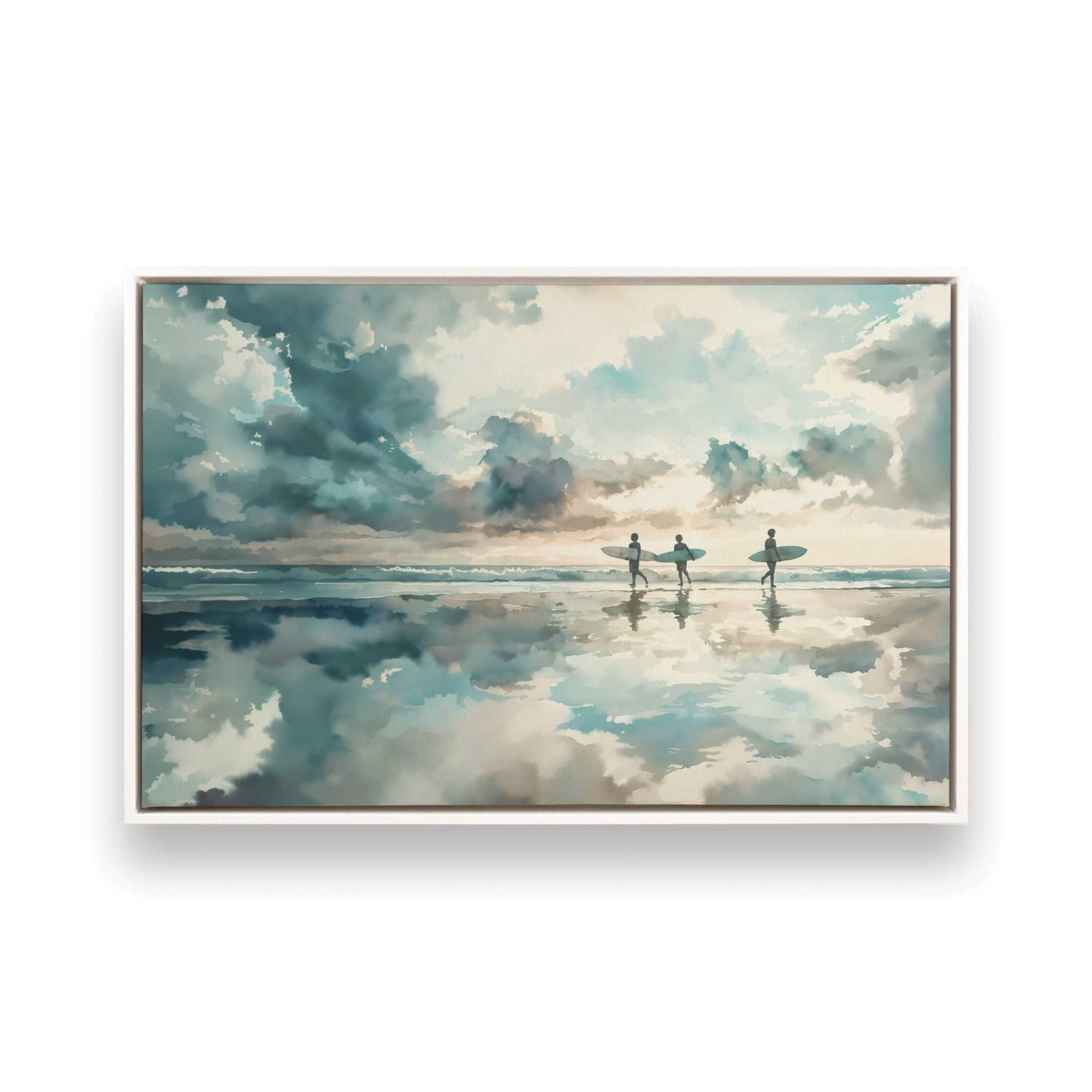 [Color:Opaque White], Picture of art in a White frame