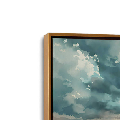 [Color:Polished Gold], Picture of art in a Polished Gold frame at an angle