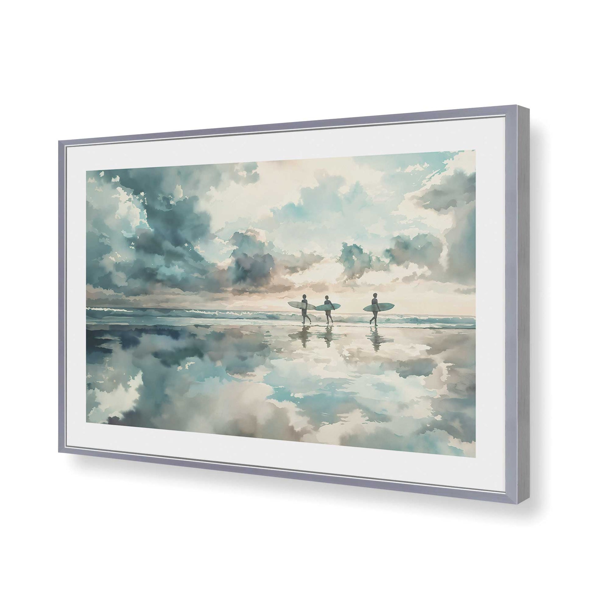 [Color:Polished Chrome], Picture of art in a Polished Chrome frame of the corner