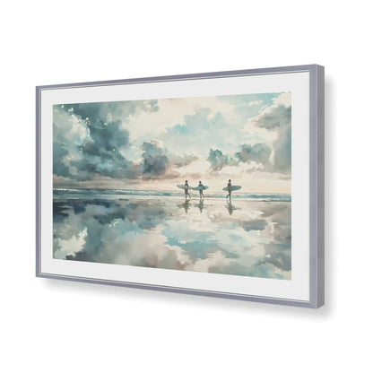 [Color:Polished Chrome], Picture of art in a Polished Chrome frame of the corner