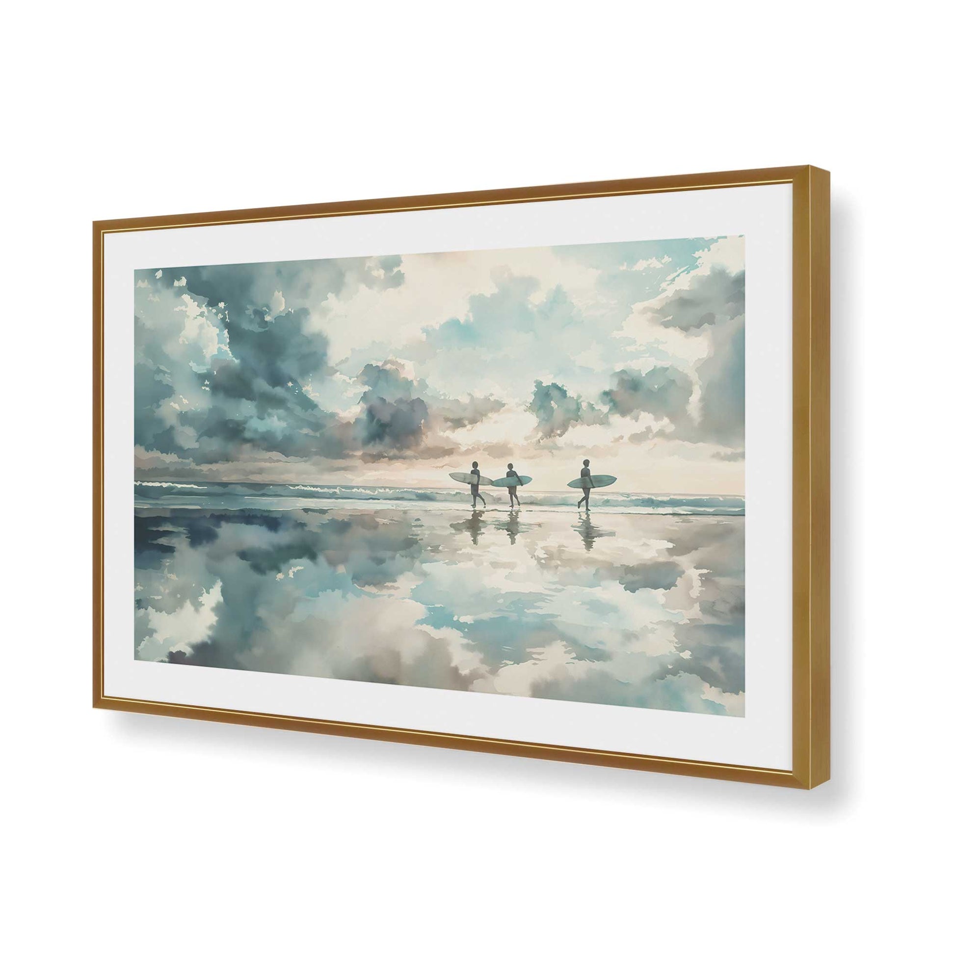 [Color:Polished Gold], Picture of art in a Polished Gold frame of the corner