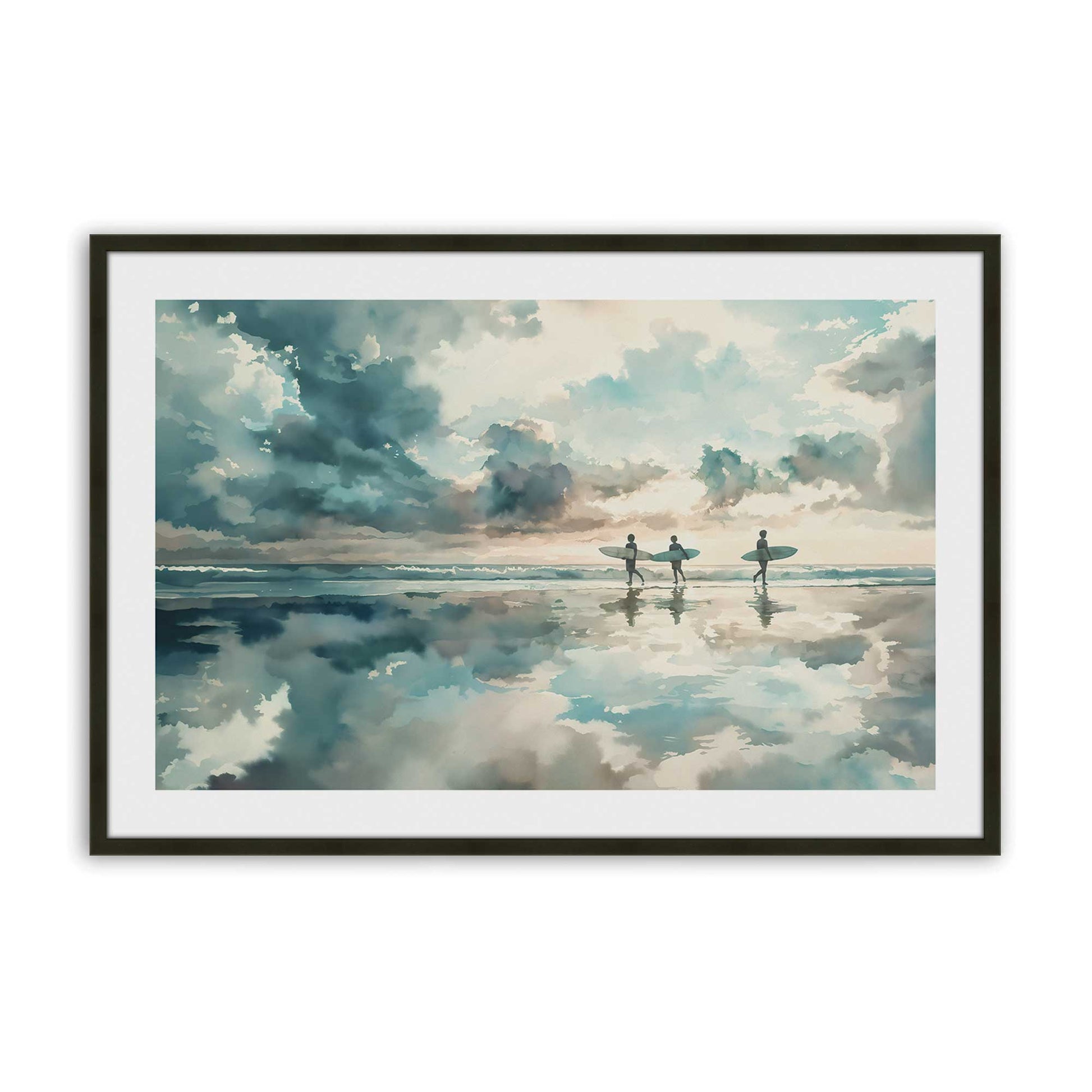 [Color:Satin Black], Picture of art in a Satin Black frame