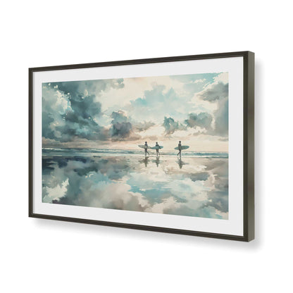 [Color:Satin Black], Picture of art in a Satin Black frame of the corner